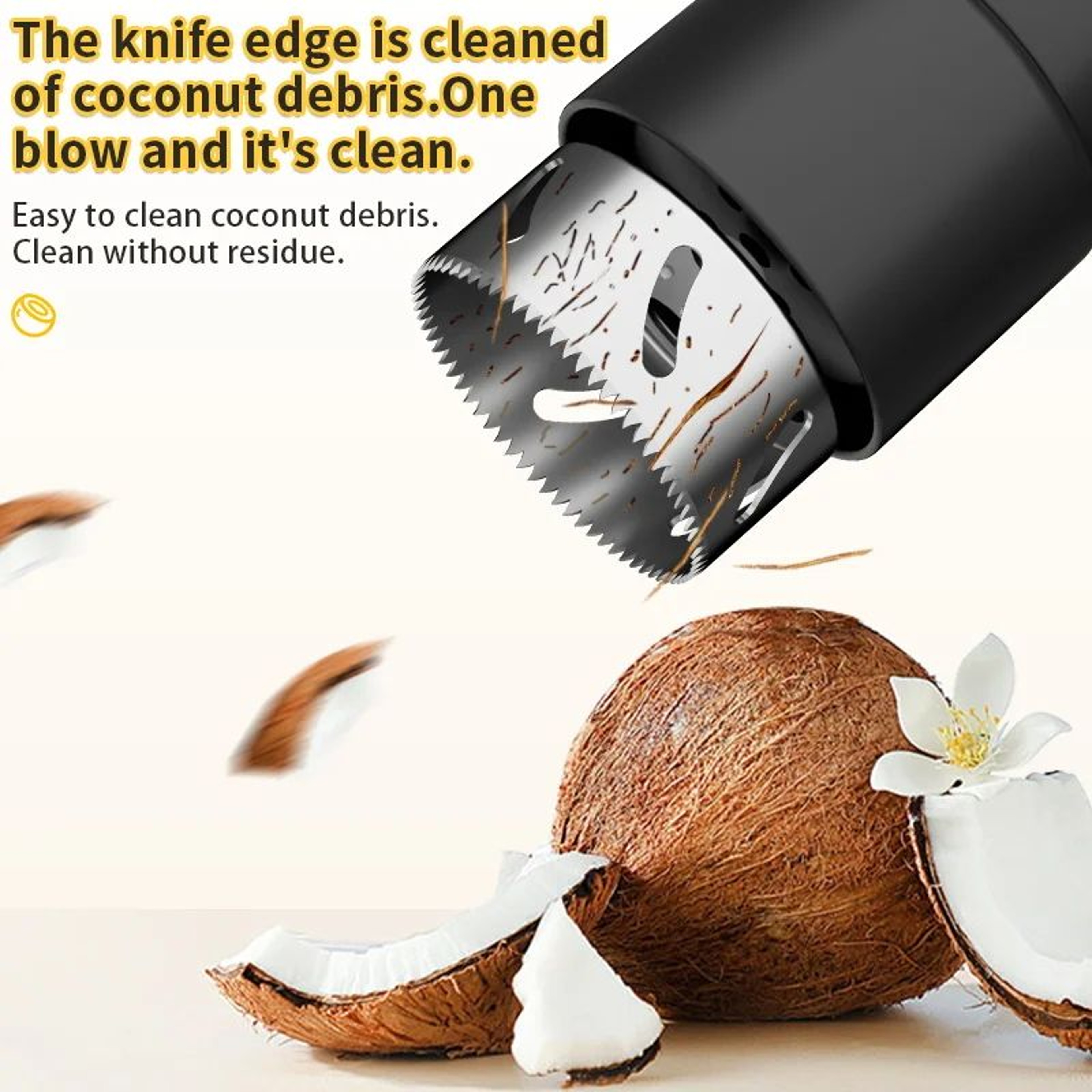Automatic Coconut Opener Tool Set With Coconut Meat Scraper  Quick Coconut Water Opener For Fresh C 4