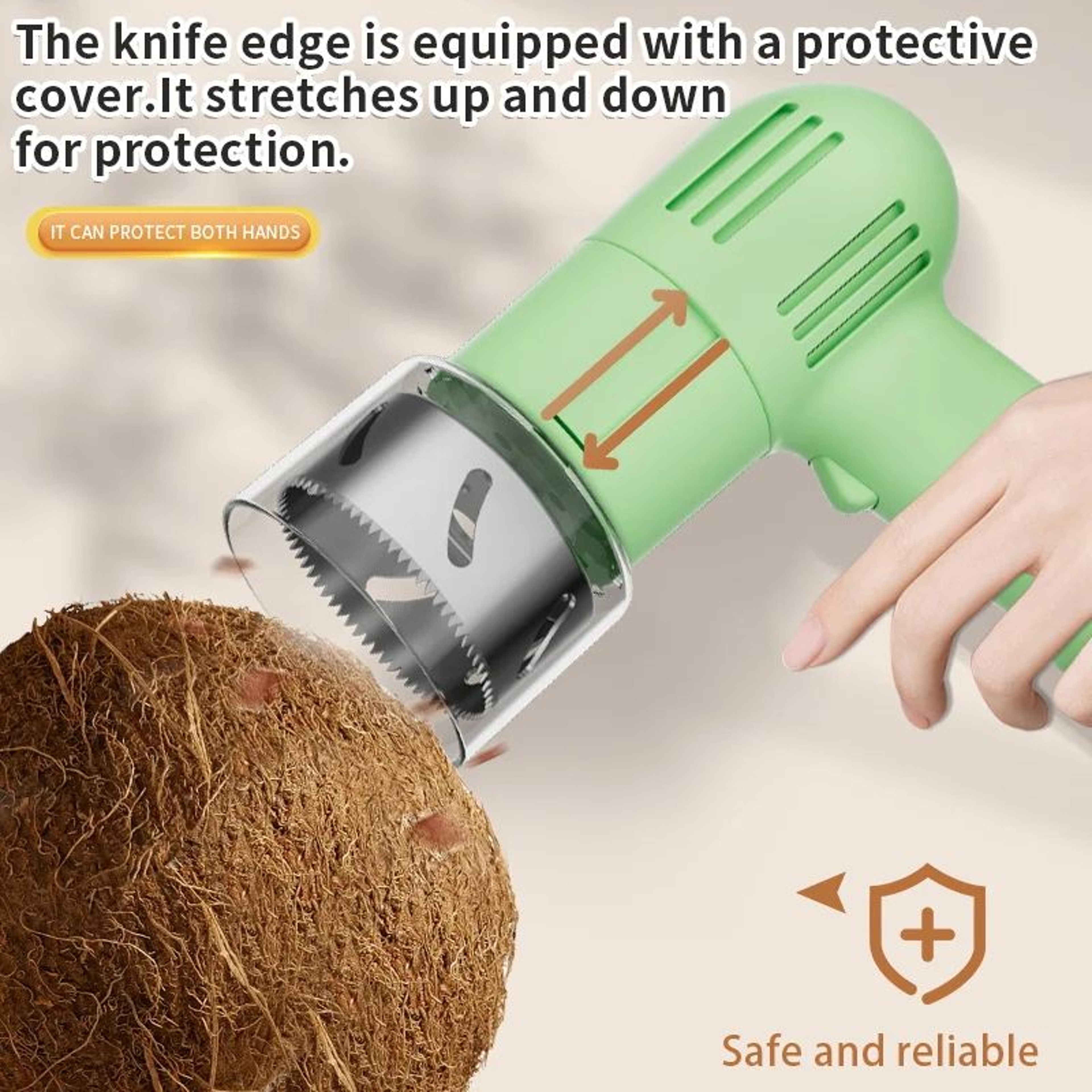 Automatic Coconut Opener Tool Set With Coconut Meat Scraper  Quick Coconut Water Opener For Fresh C 5
