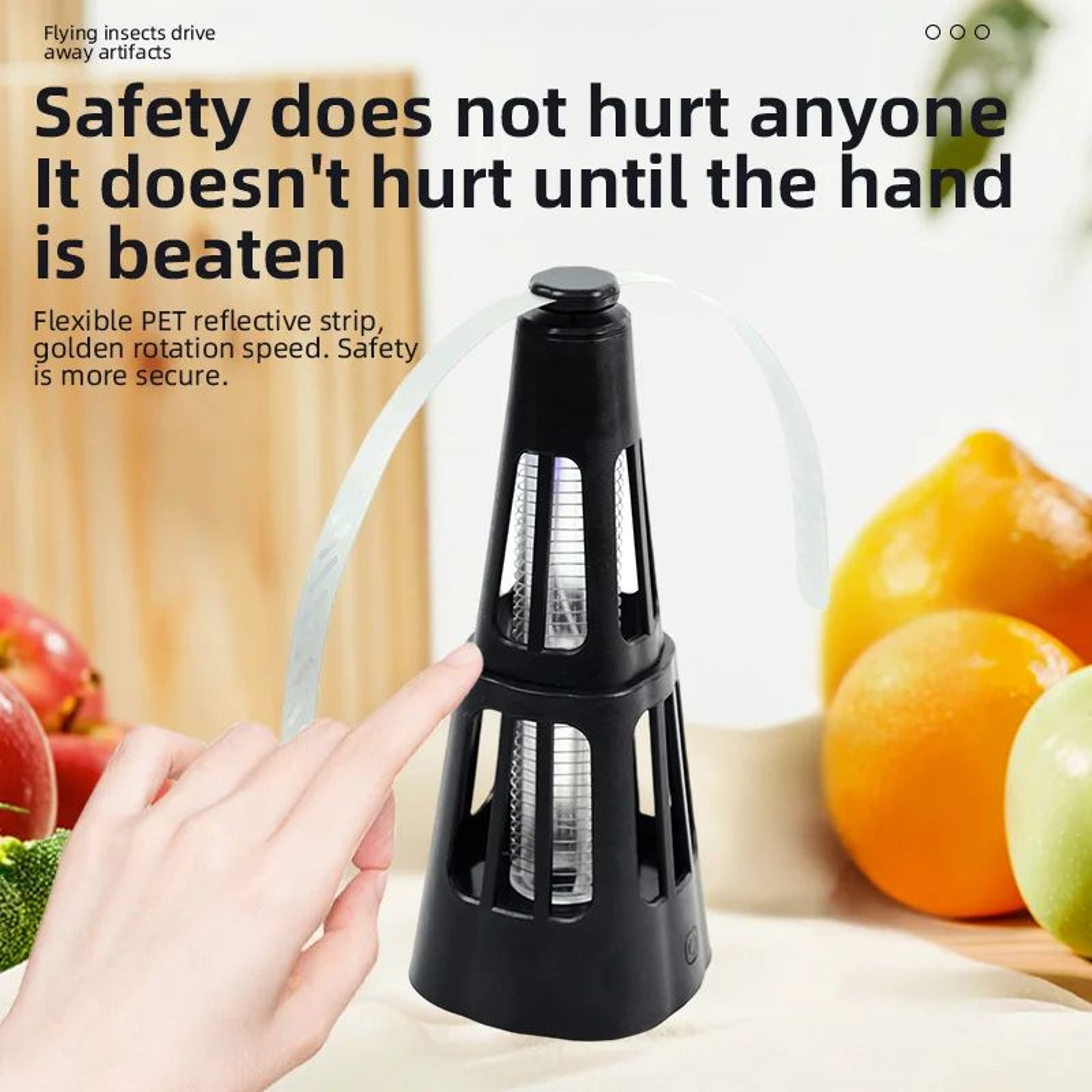 Qualitell 2in1 Fly Repellent Fan  Bug Zapper Lamp  Portable Food Protector For IndoorOutdoor Tables 0