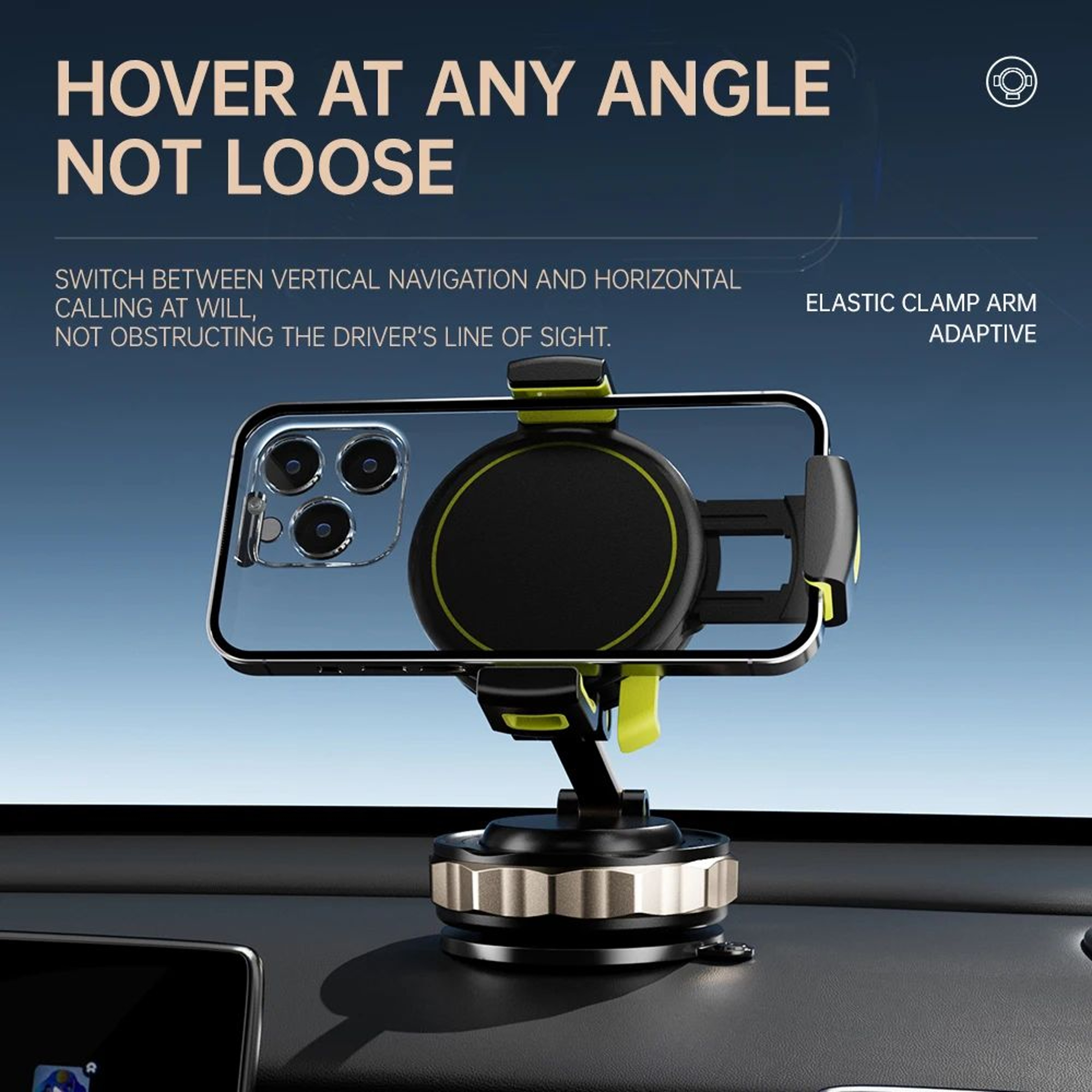 VacuumLock Magnetic Car Phone Holder  360 Rotating MagSafeReady Dashboard Mount 0