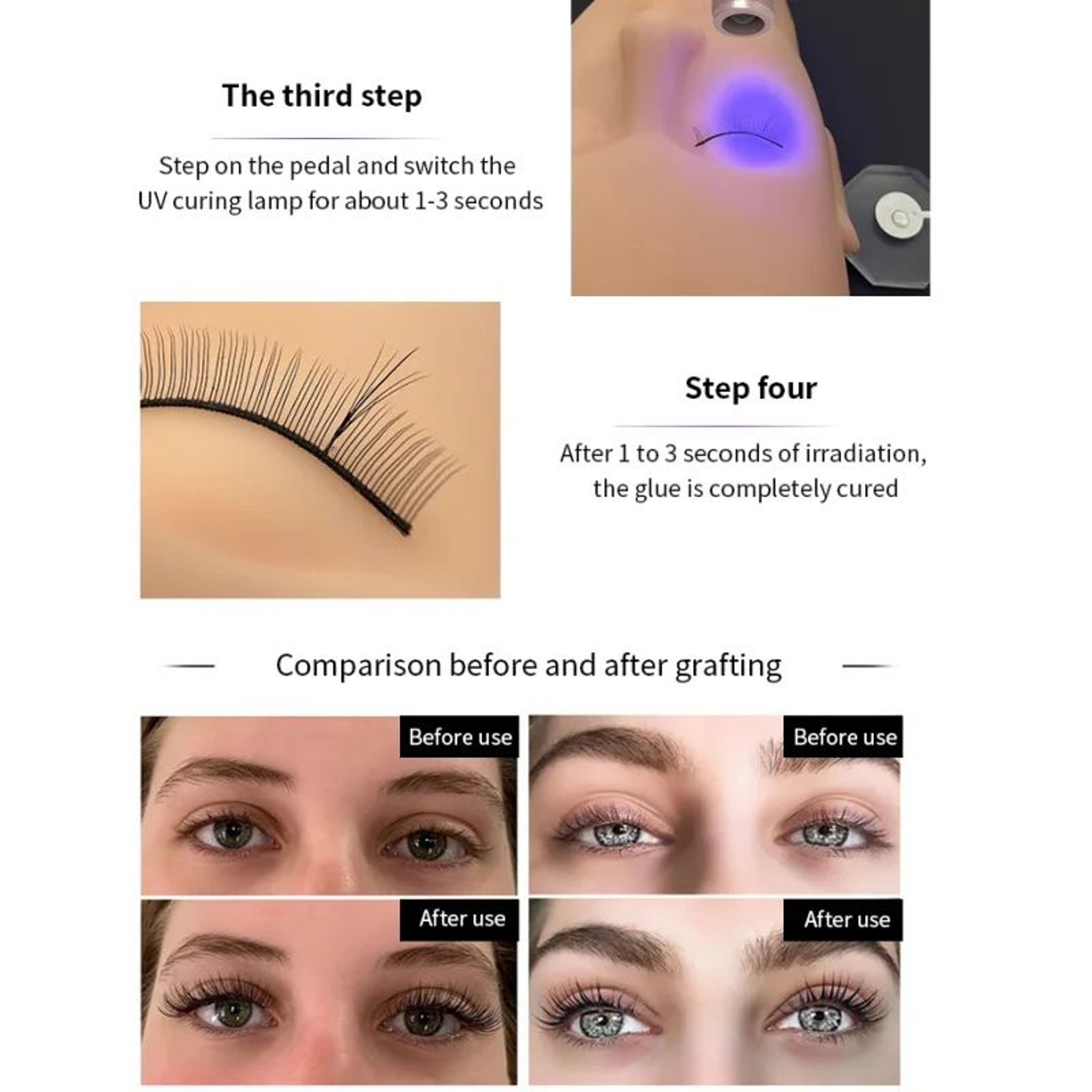 Mini Rechargeable UV Lash Light For Eyelash Extensions  Wireless FastCure Eyelash Extension Curing  2