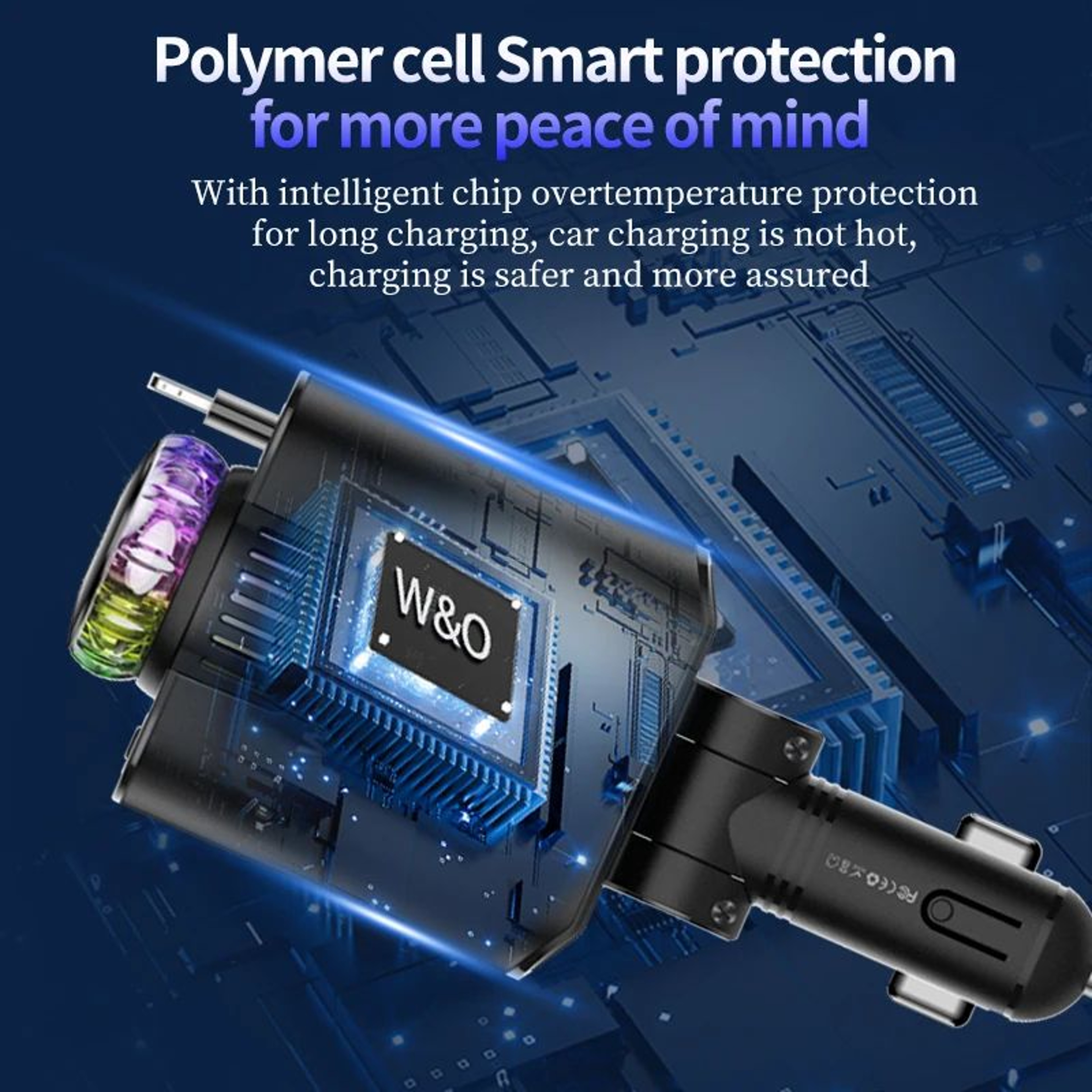 Retractable Car Charger 45W PD Fast Charger With USBC Starlight Roof Glow  Aromatherapy 5