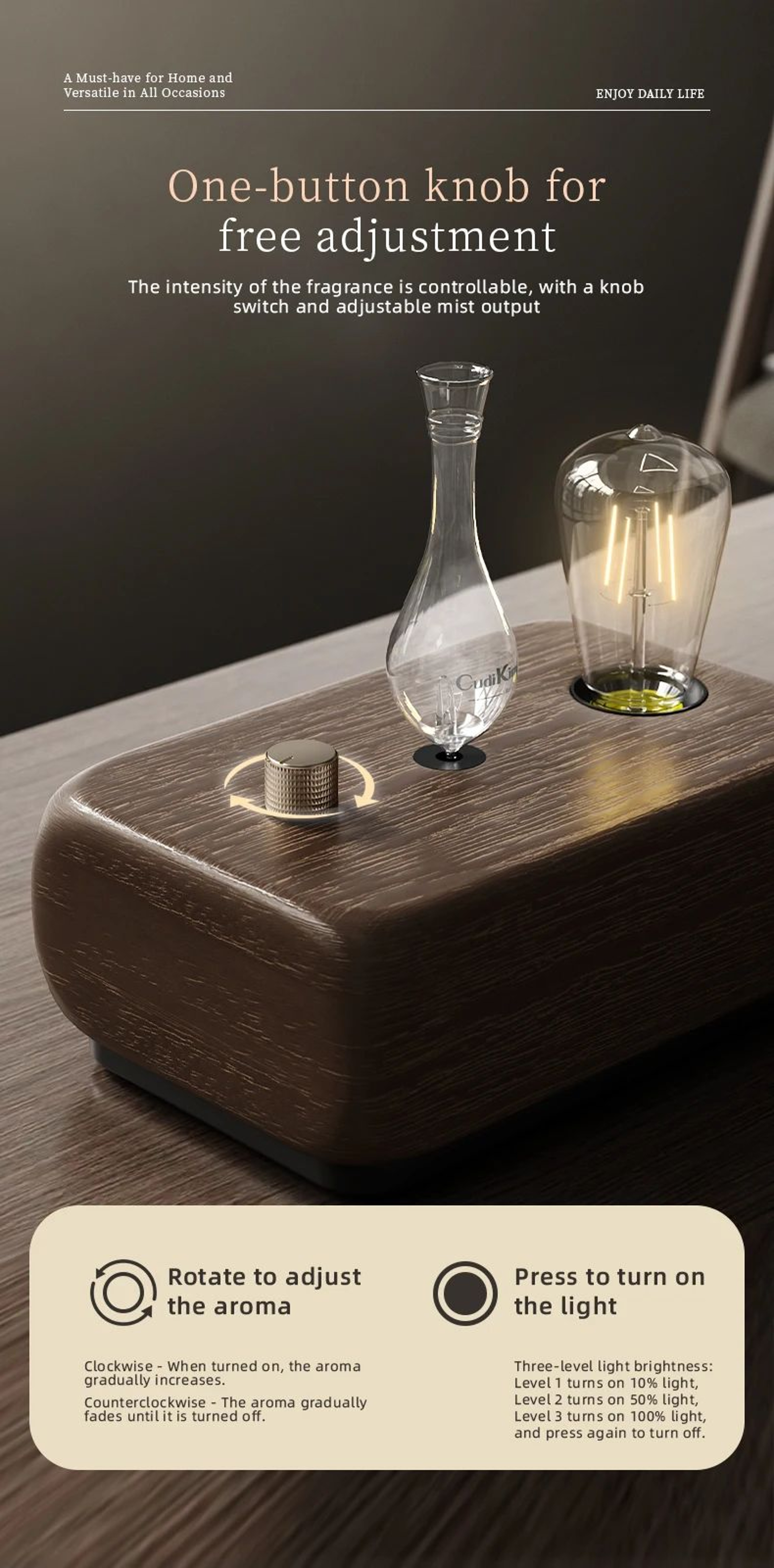 Vintage Tungsten Filament Essential Oil Diffuser Lamp  Aromatherapy Humidifier Night Light 2