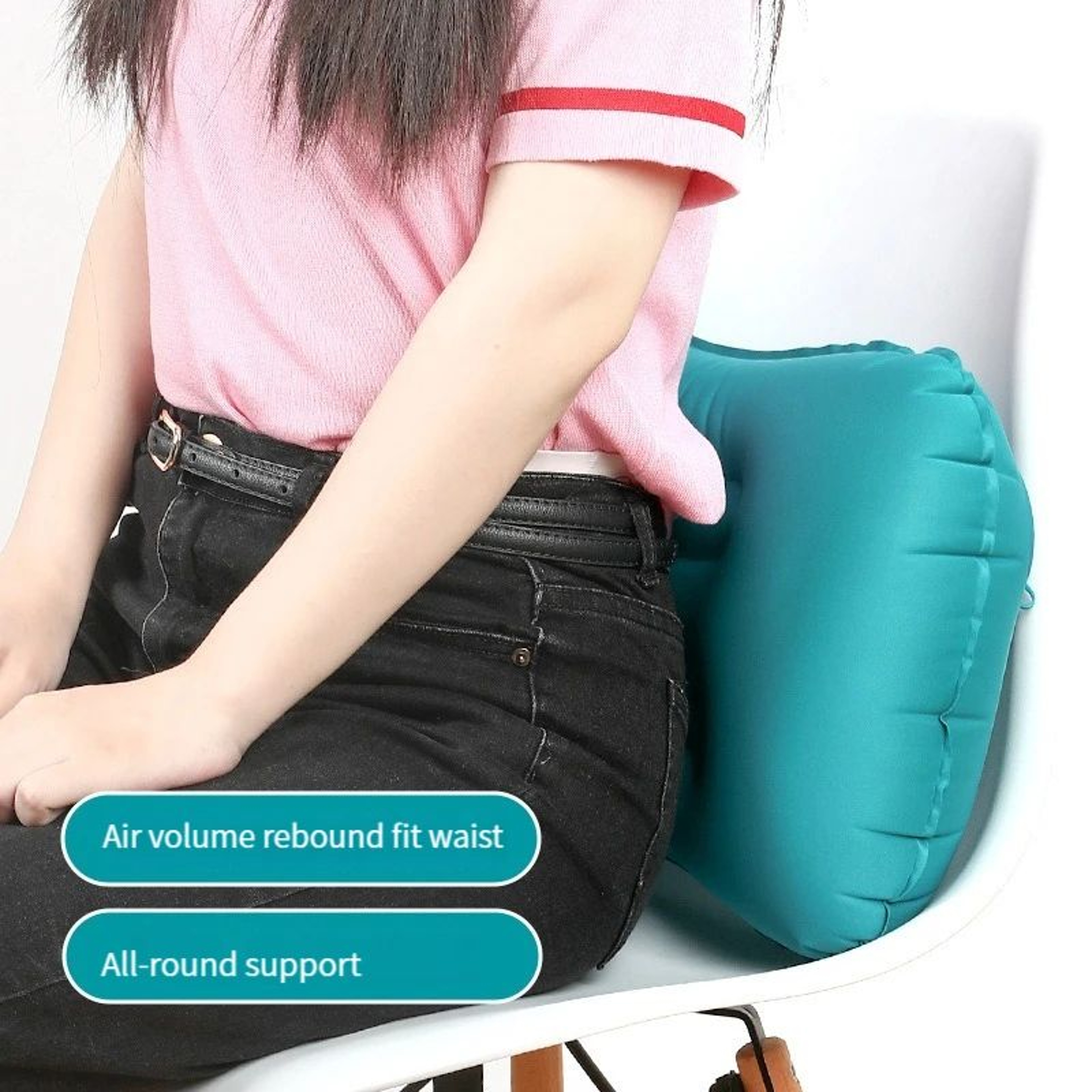 PressToInflate Inflatable Travel Pillow  Compact UShaped Neck Pillow For Planes Cars  Outdoor Trips 0