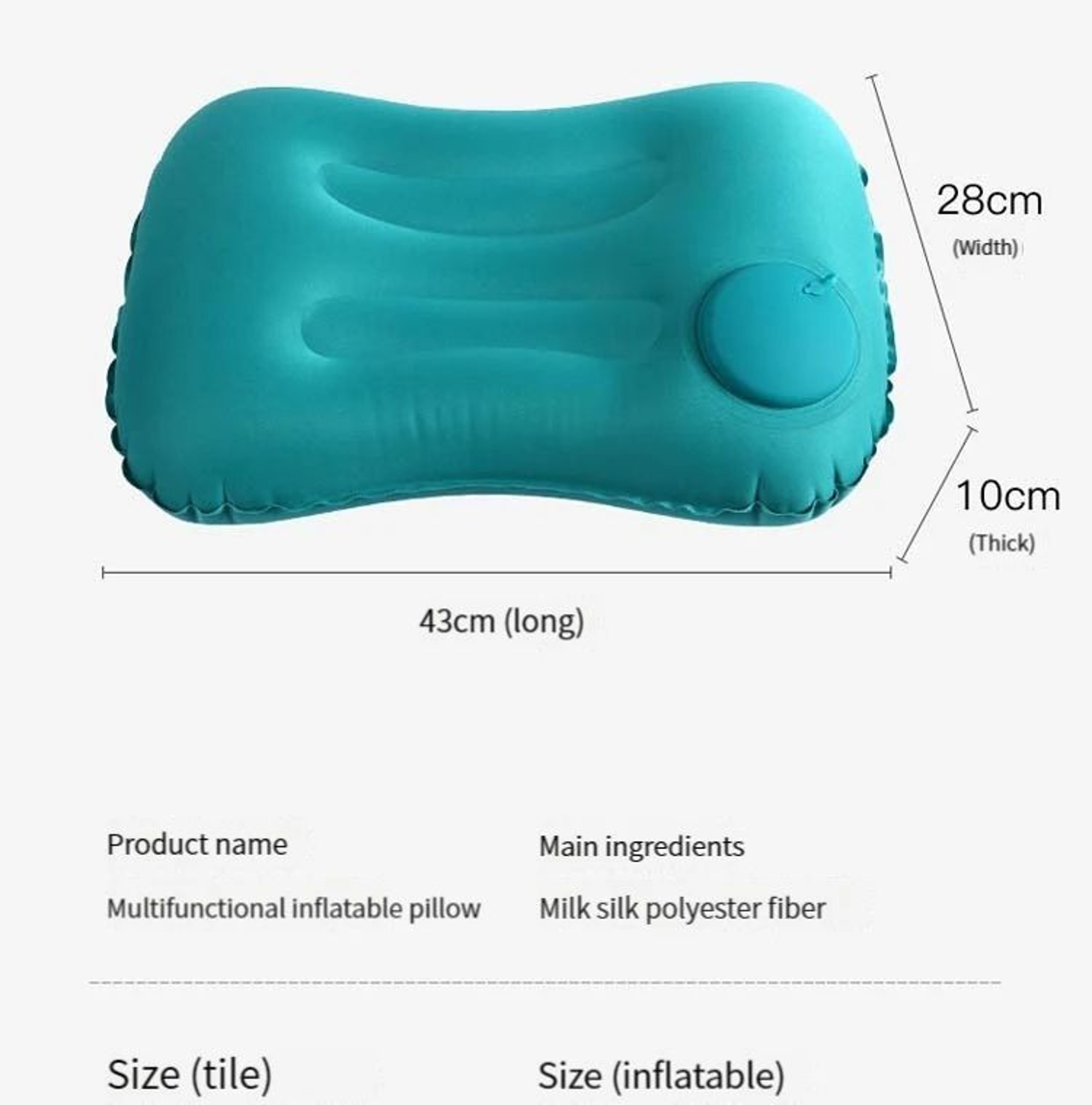 PressToInflate Inflatable Travel Pillow  Compact UShaped Neck Pillow For Planes Cars  Outdoor Trips 6