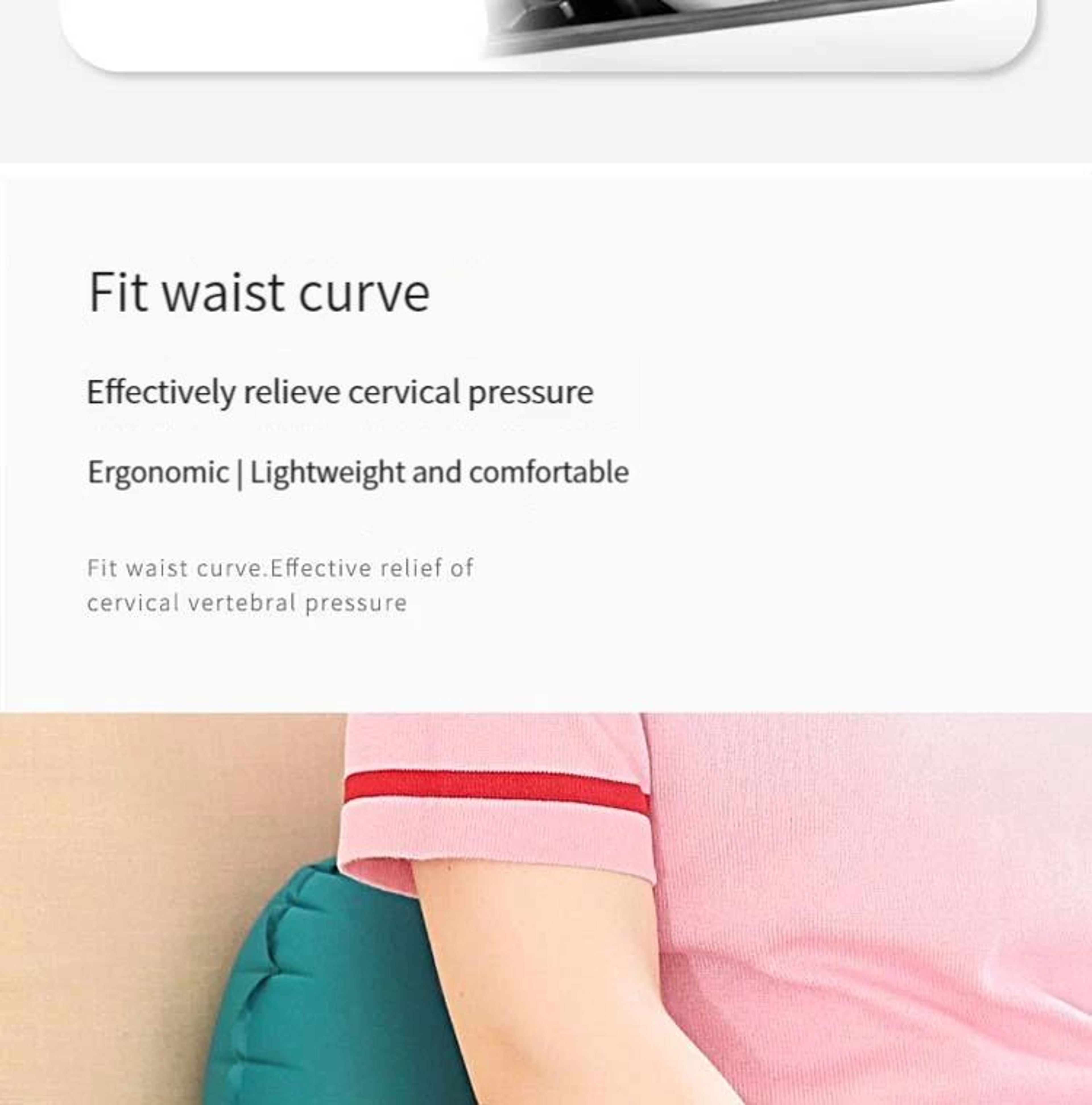 PressToInflate Inflatable Travel Pillow  Compact UShaped Neck Pillow For Planes Cars  Outdoor Trips 10