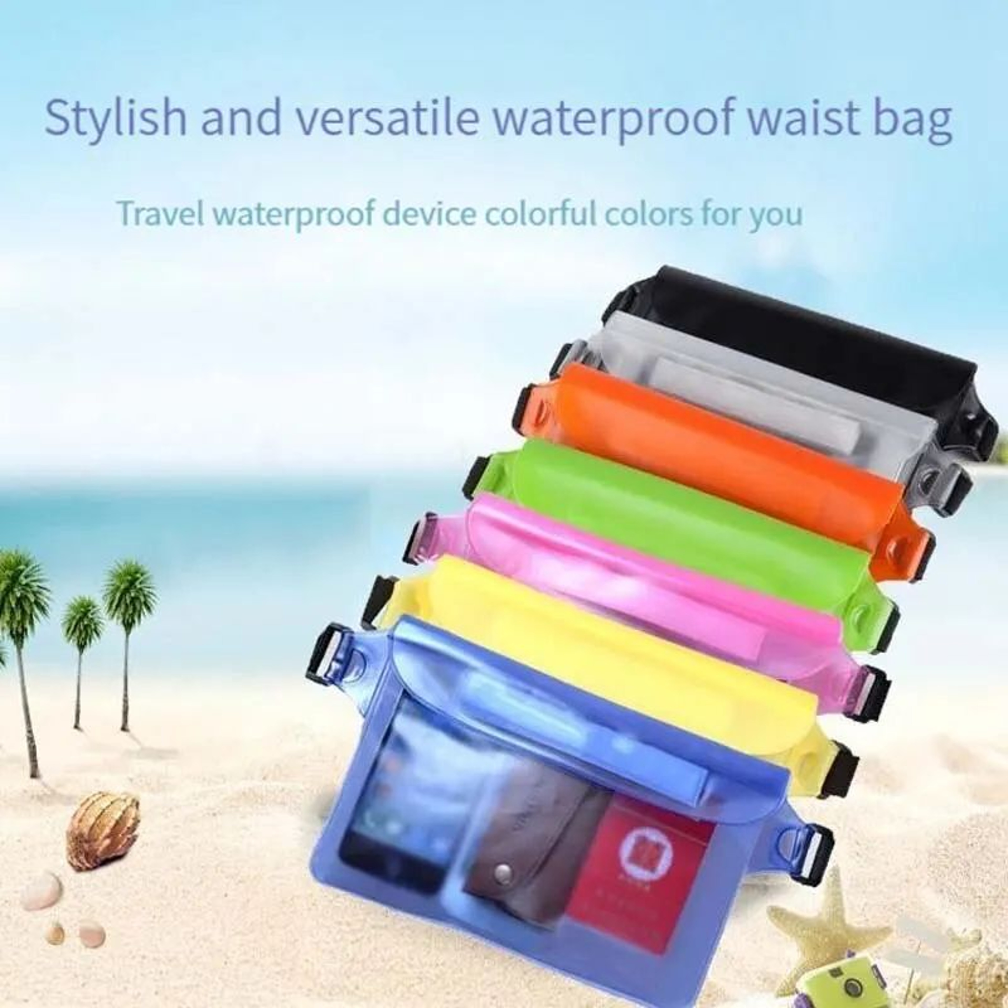 IPX8 Waterproof Phone Pouch Waist Pack  Underwater Dry Bag For Swimming Beach  Water Sports 2