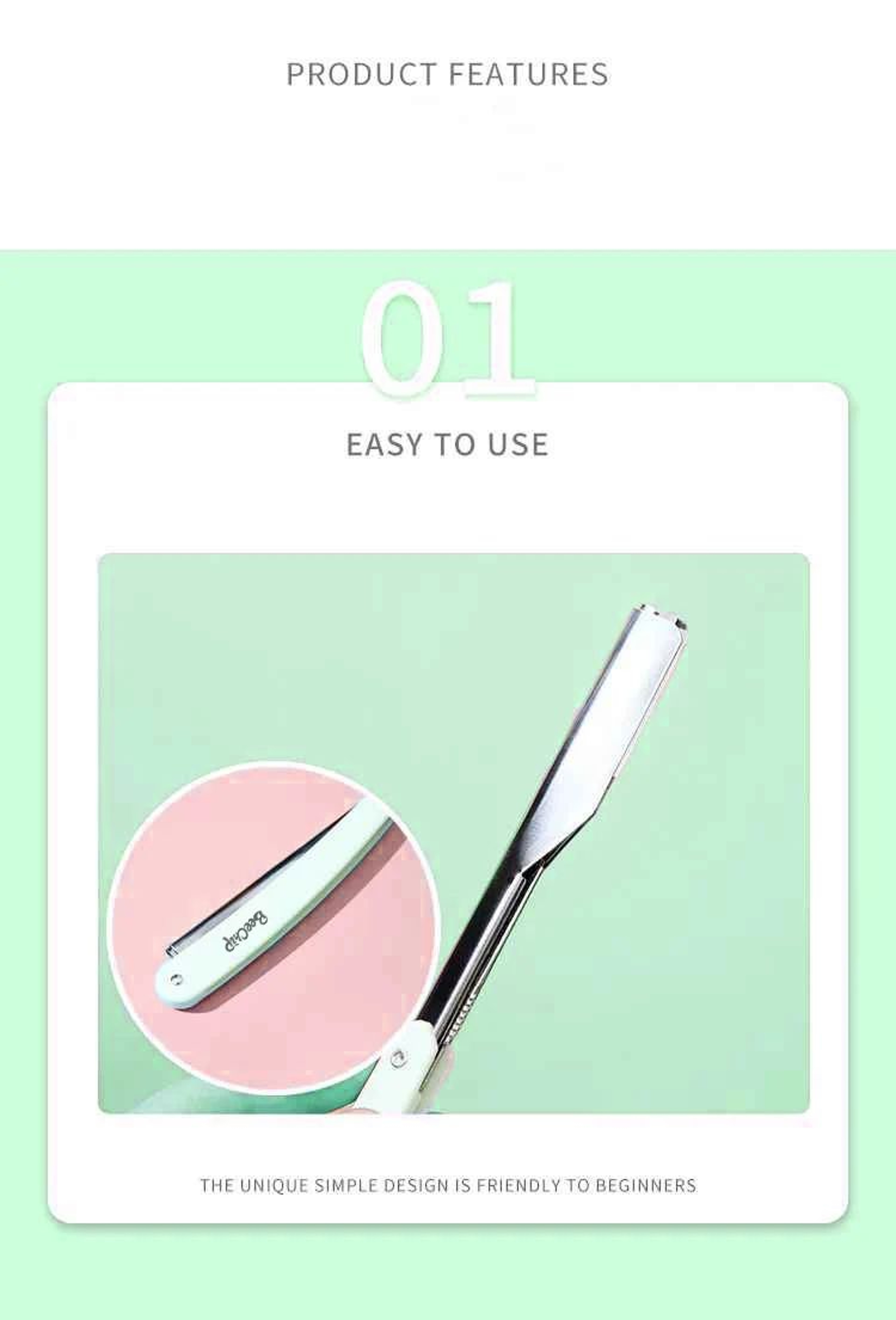Folding Eyebrow Razor  Dermaplaning Tool  Portable Facial Hair Remover For Smooth Precise Shaping 8