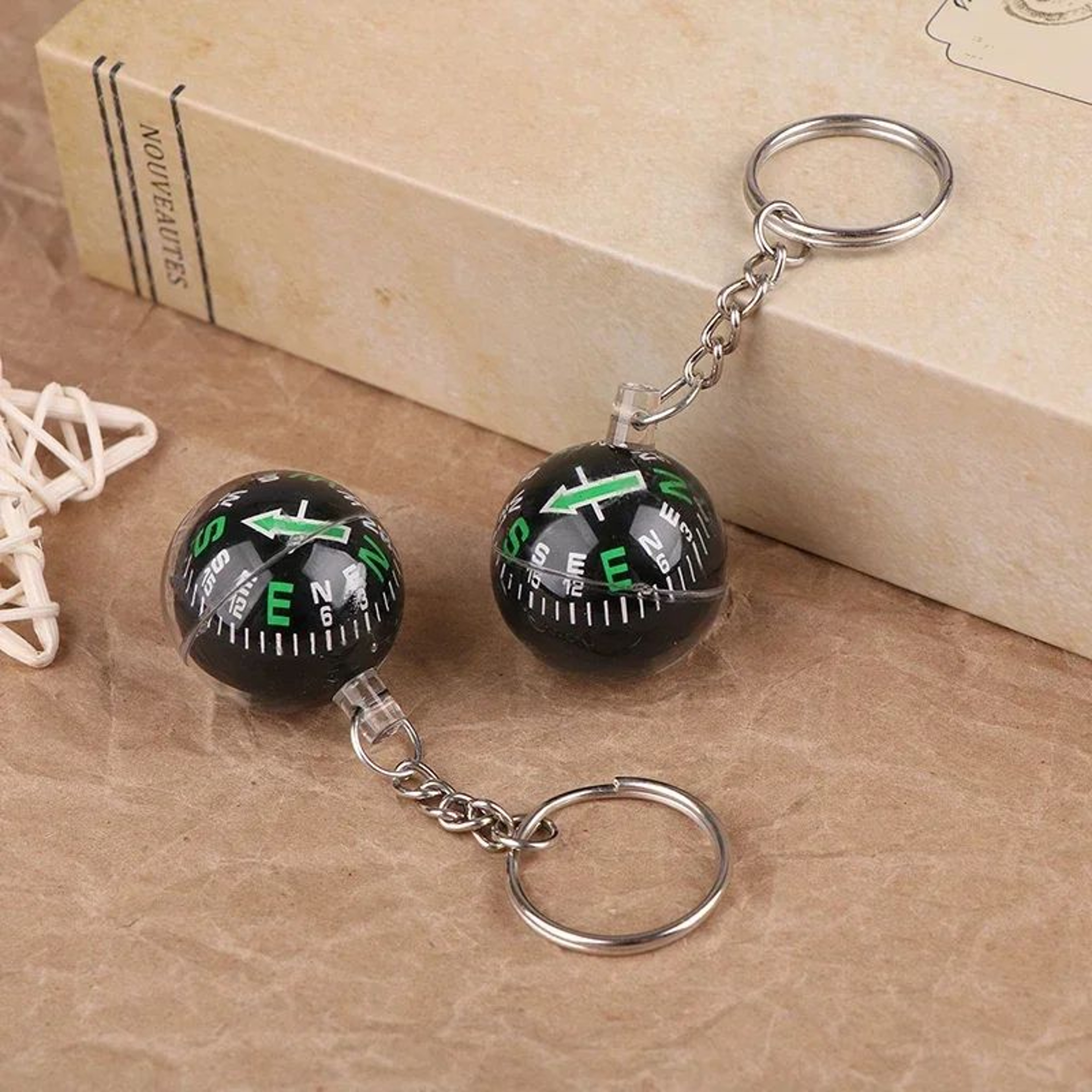 Portable Keychain Compass  Mini Survival Emergency Direction Finder For Hiking  Travel 1