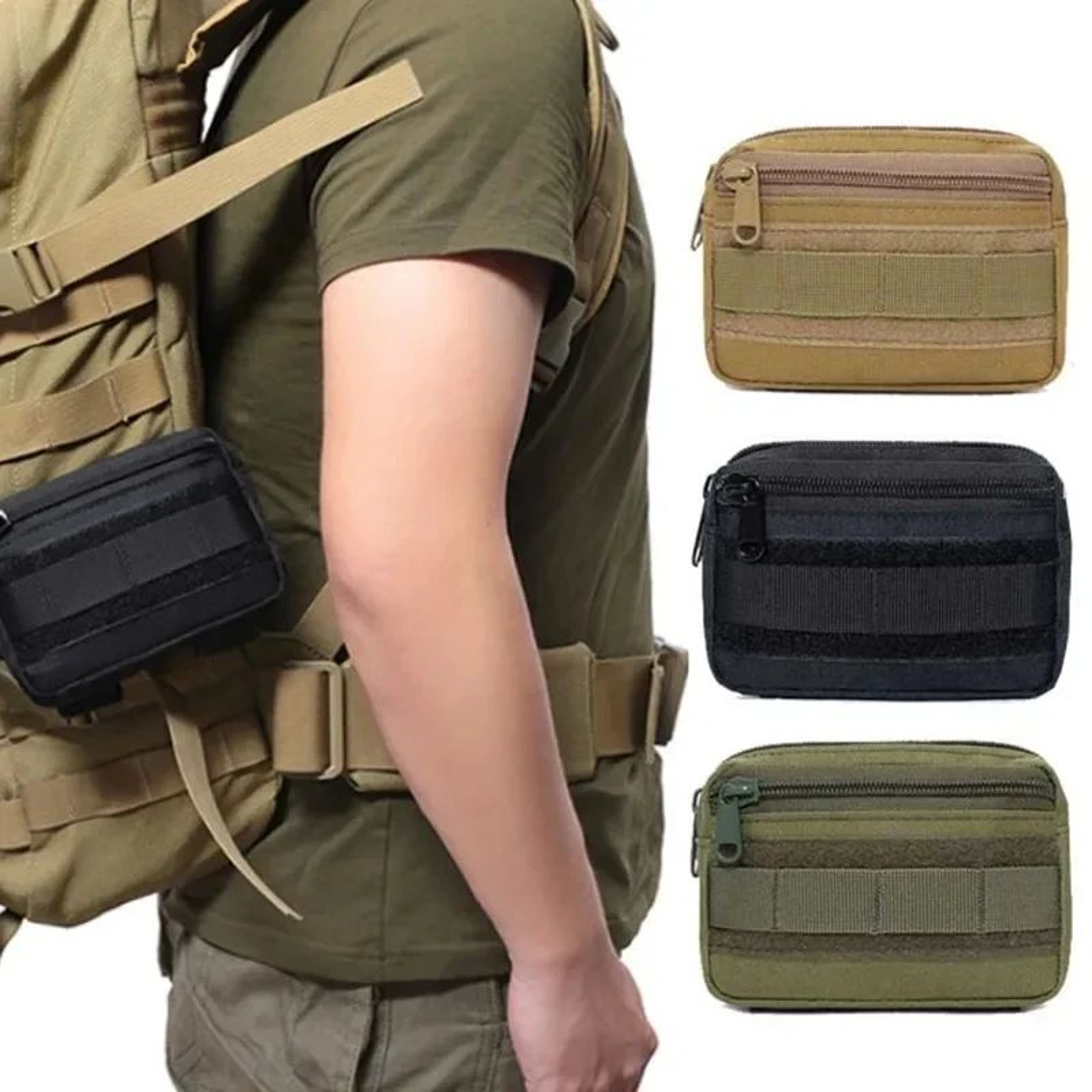 MOLLE Waist Bag Tactical EDC Pouch  Compact Utility Belt Pouch For Outdoor  First Aid Carry 0