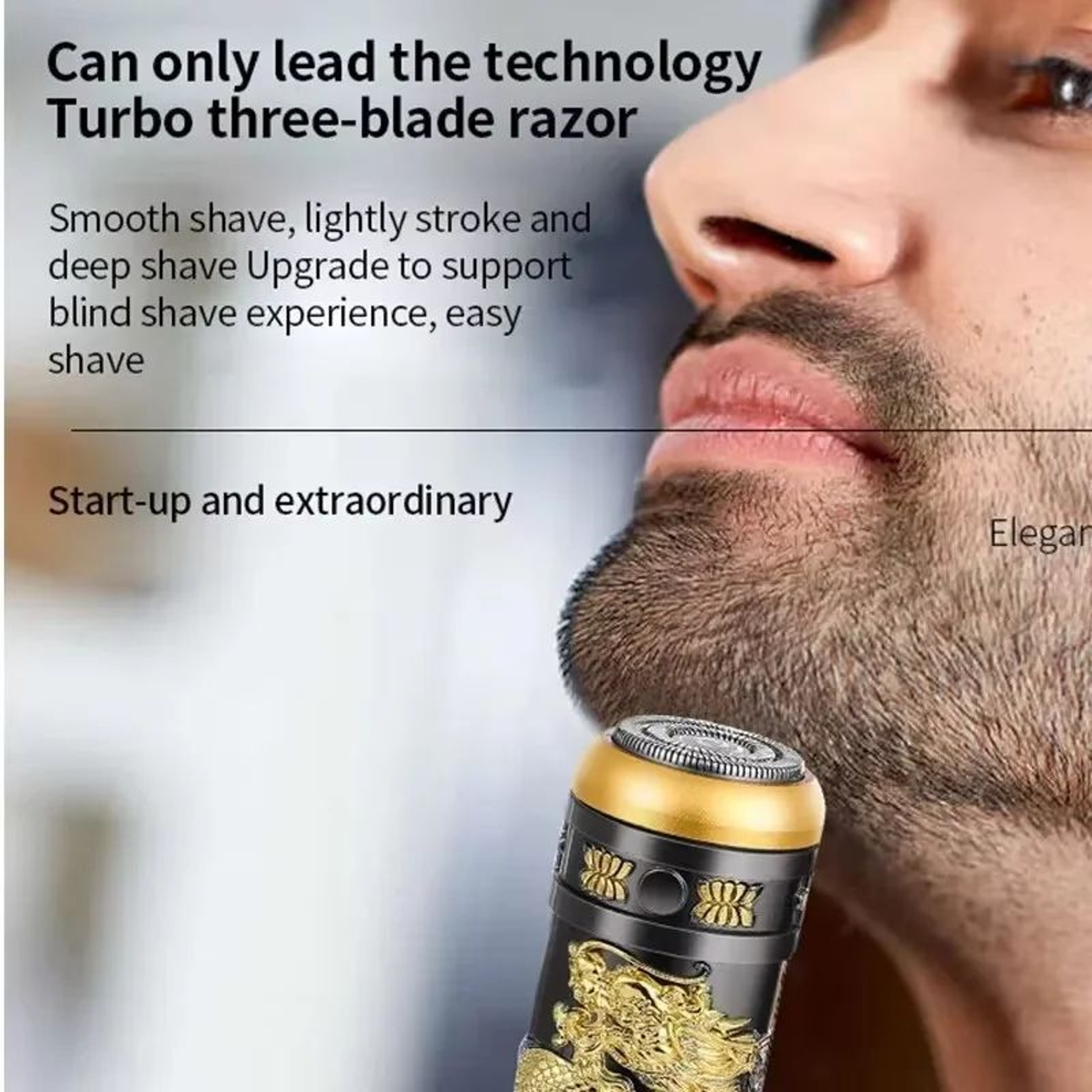 DragonGrip Mini Electric Head Shaver For Men  Portable USB Rechargeable Razor With Dragon Design 2