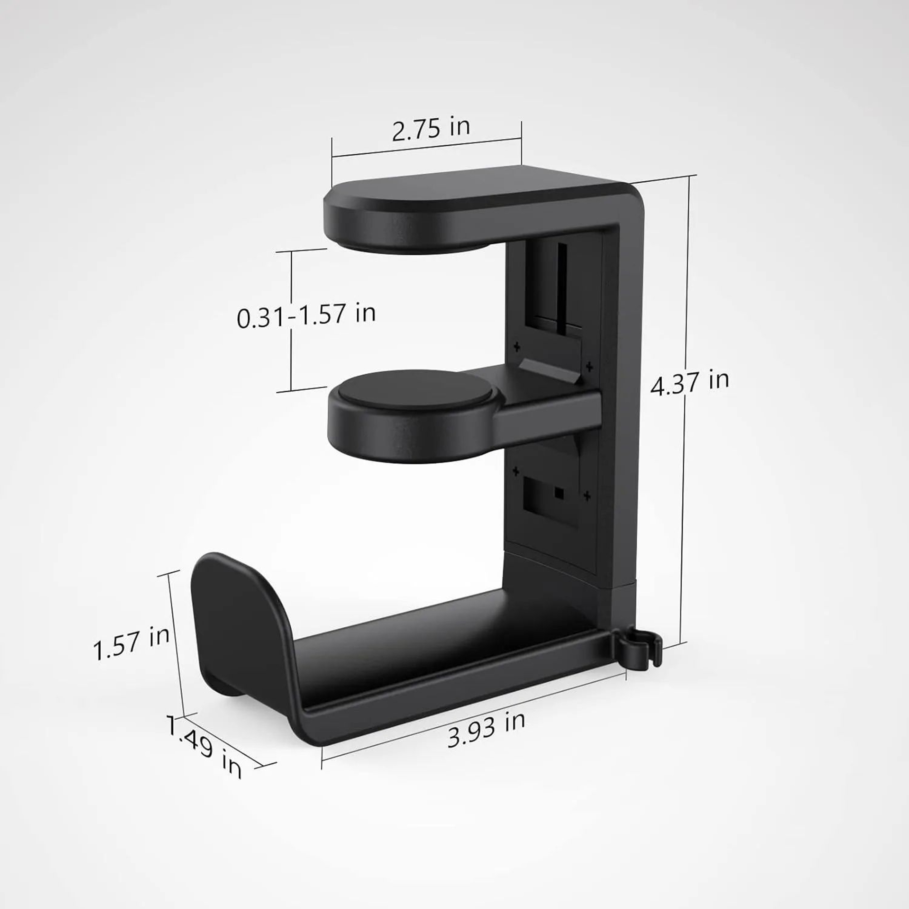 360 Rotating NoDrill Desk Headphone Hanger Clip  Under Desk Headset Holder  MultiPurpose Hook 6