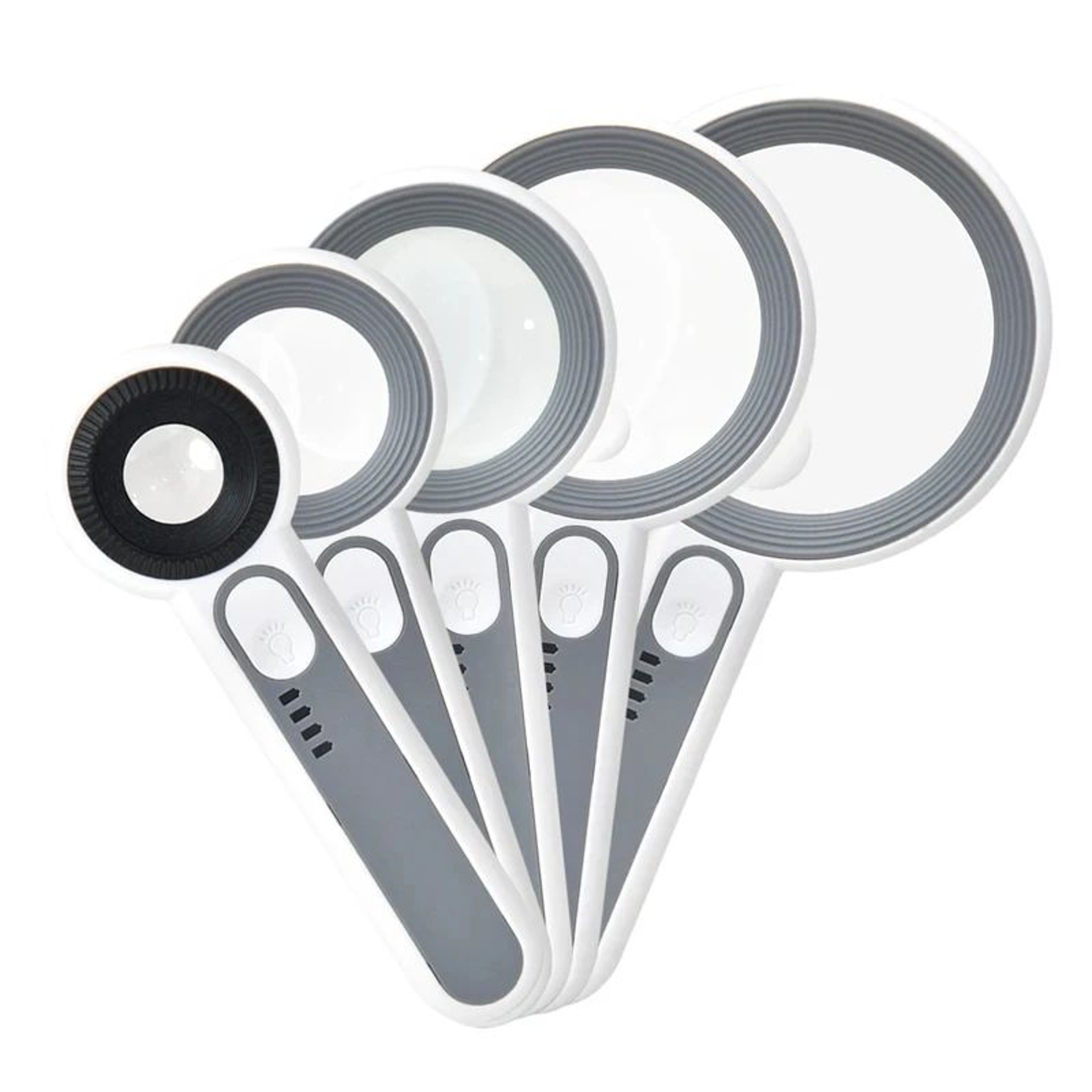 Rechargeable 12X Handheld Magnifier With LED Light  3 Modes Reading  Inspection Loupe 2