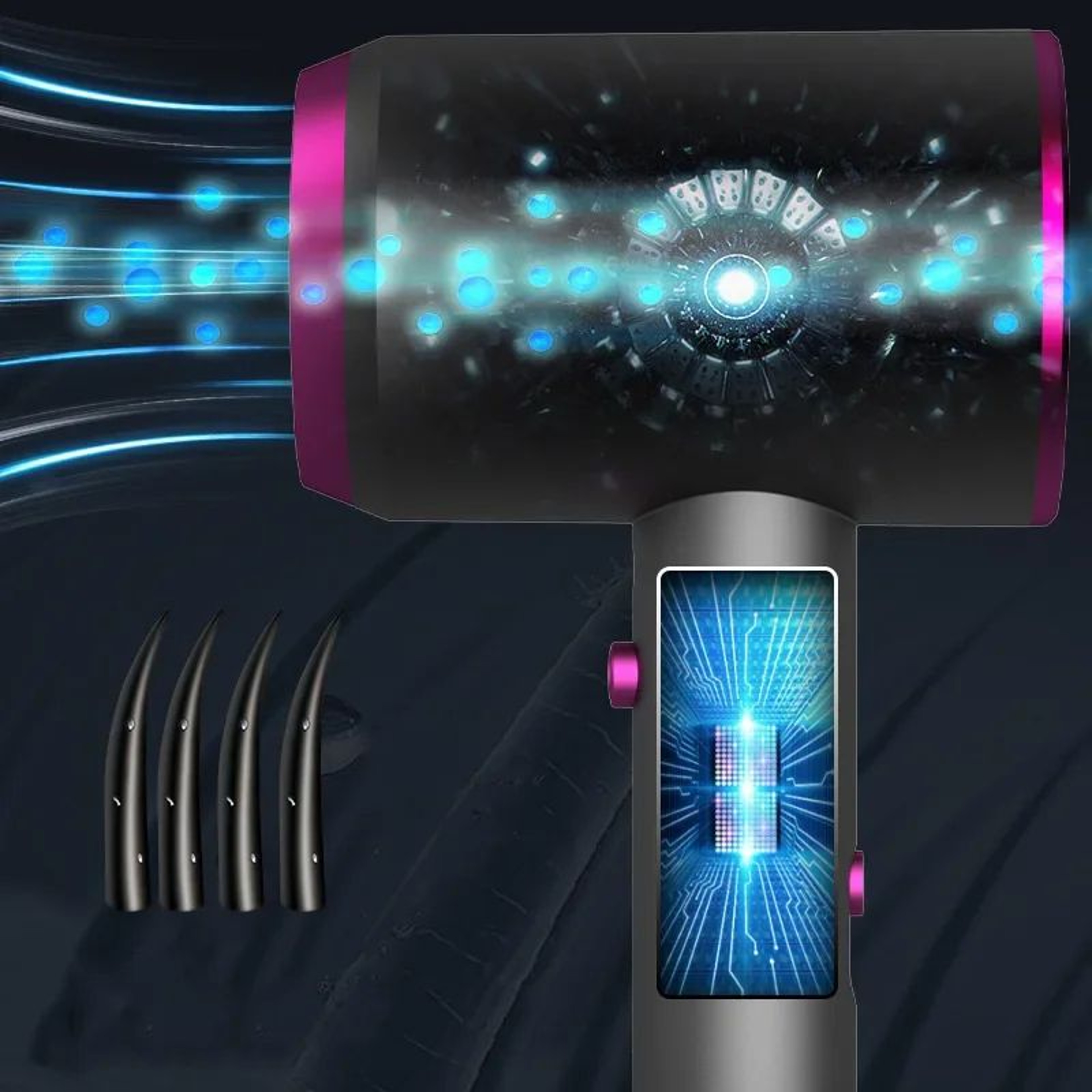 HighSpeed Hair Dryer With Negative Ion Hair Dryer Care  LowNoise ConstantTemperature Turbo Dryer 5