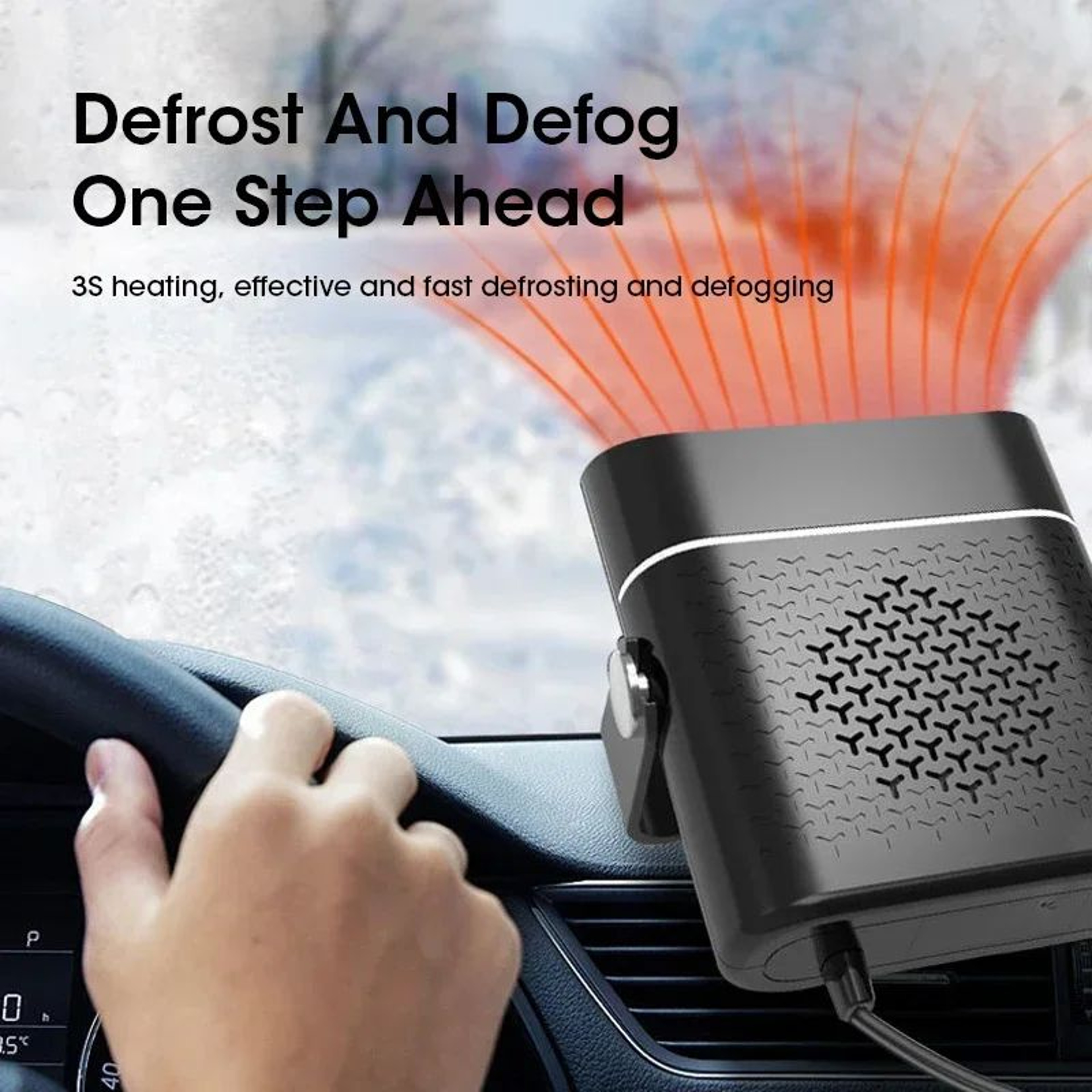 12V Portable Car Heater Defroster  Defogger With 360 Rotating Vent 4