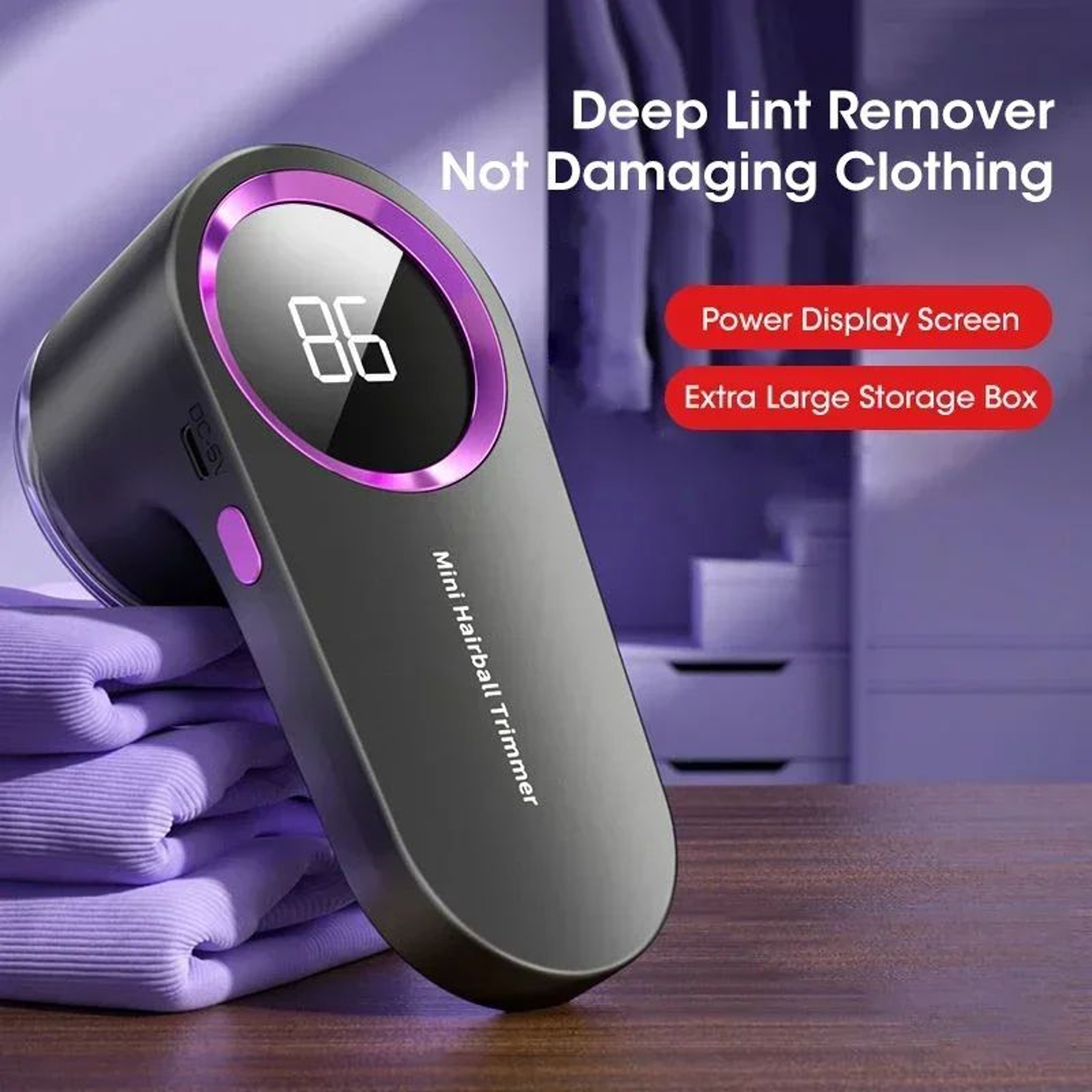 LED Digital Electric Lint Remover  USB Rechargeable Lint Remover Fabric Shaver For Sweaters  Uphols 0