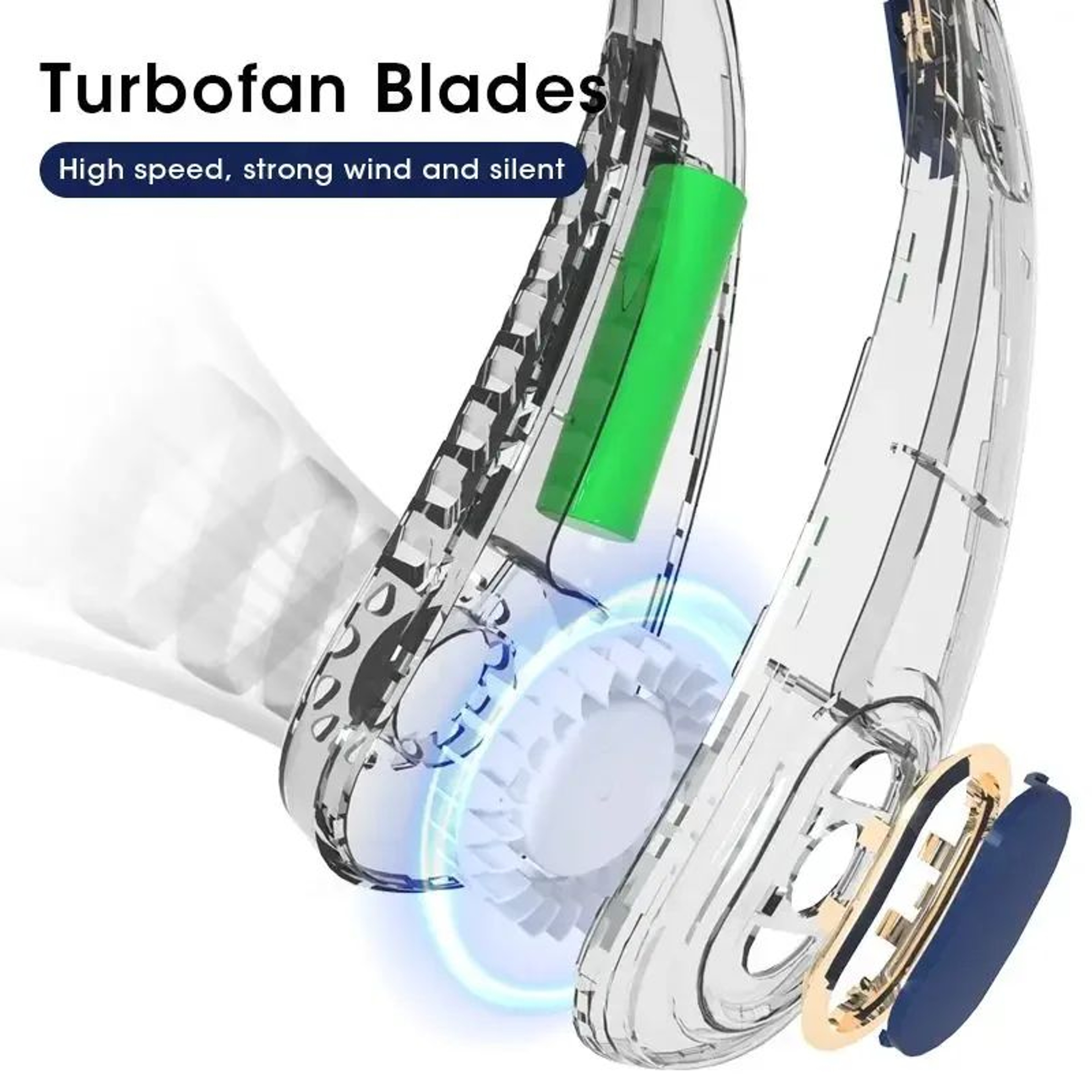 Bladeless Neck Fan With LED Display  USB Rechargeable Personal Cooling Fan For Sports  Travel 1