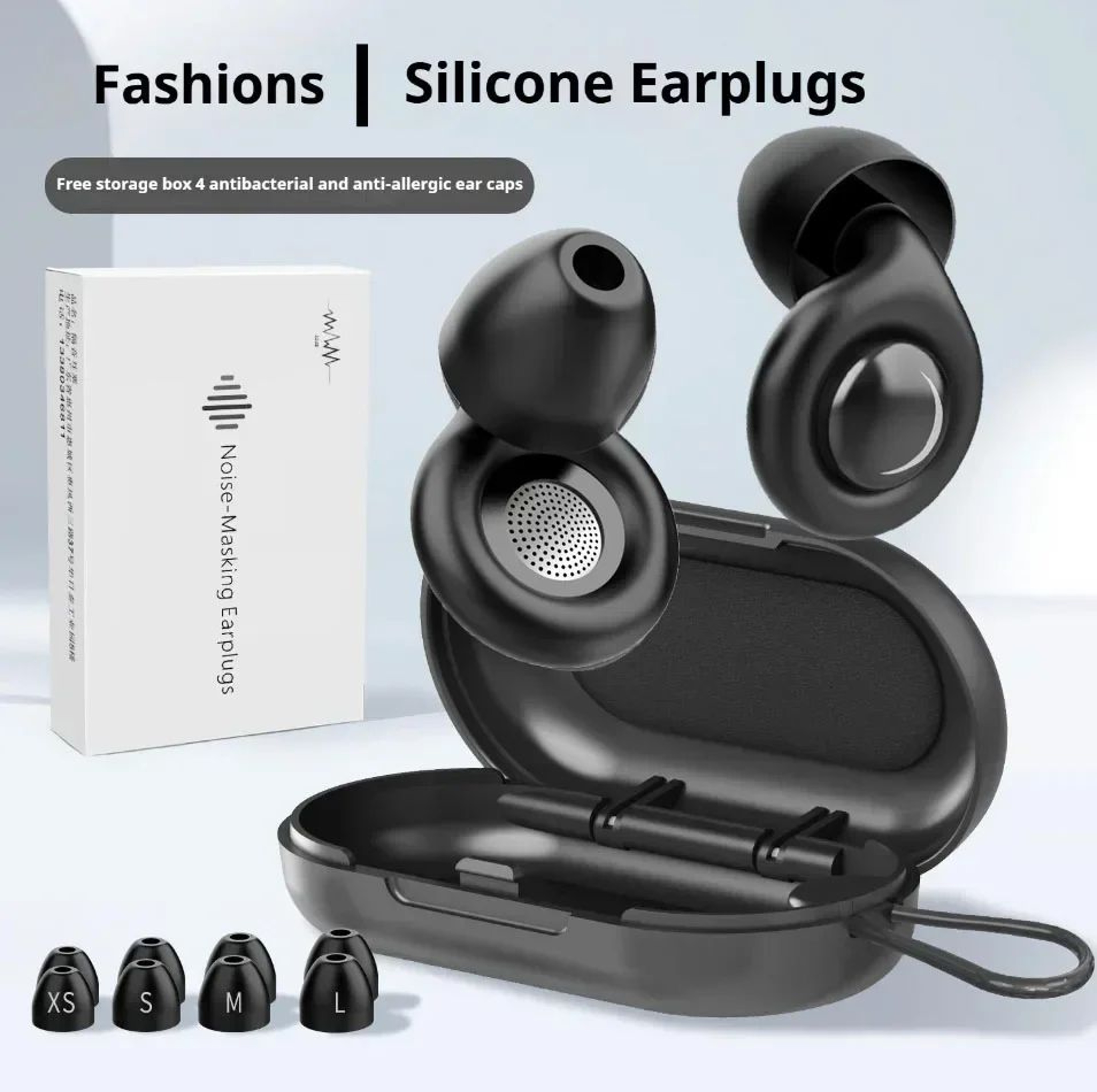 SleepShield Reusable Silicone Ear Plugs For Sleeping  Soft Noise Cancelling Earplugs For Snoring St 8