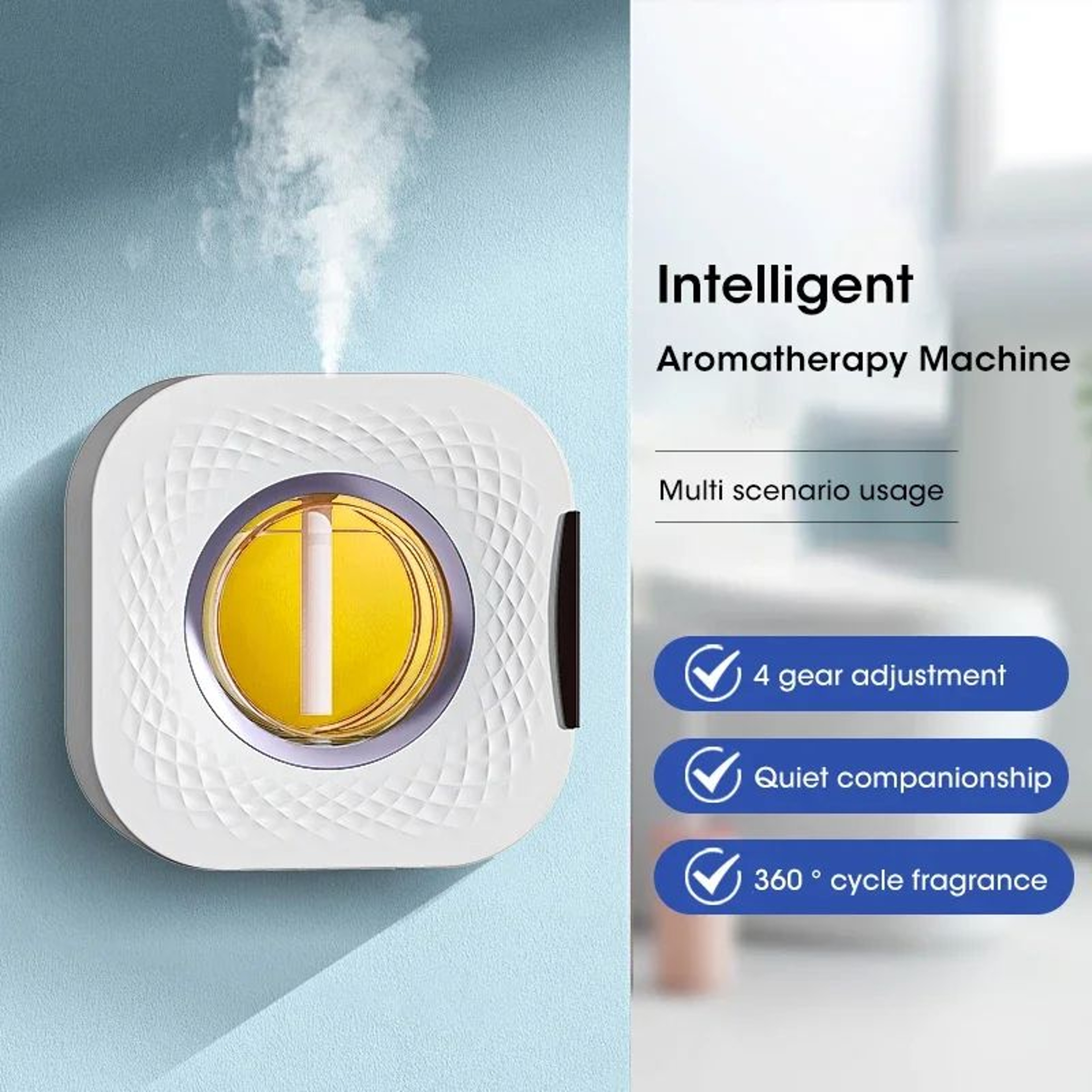 Smart Aroma Diffuser USB Essential Oil Air Freshener With Digital Display WallMount Or Desktop 3