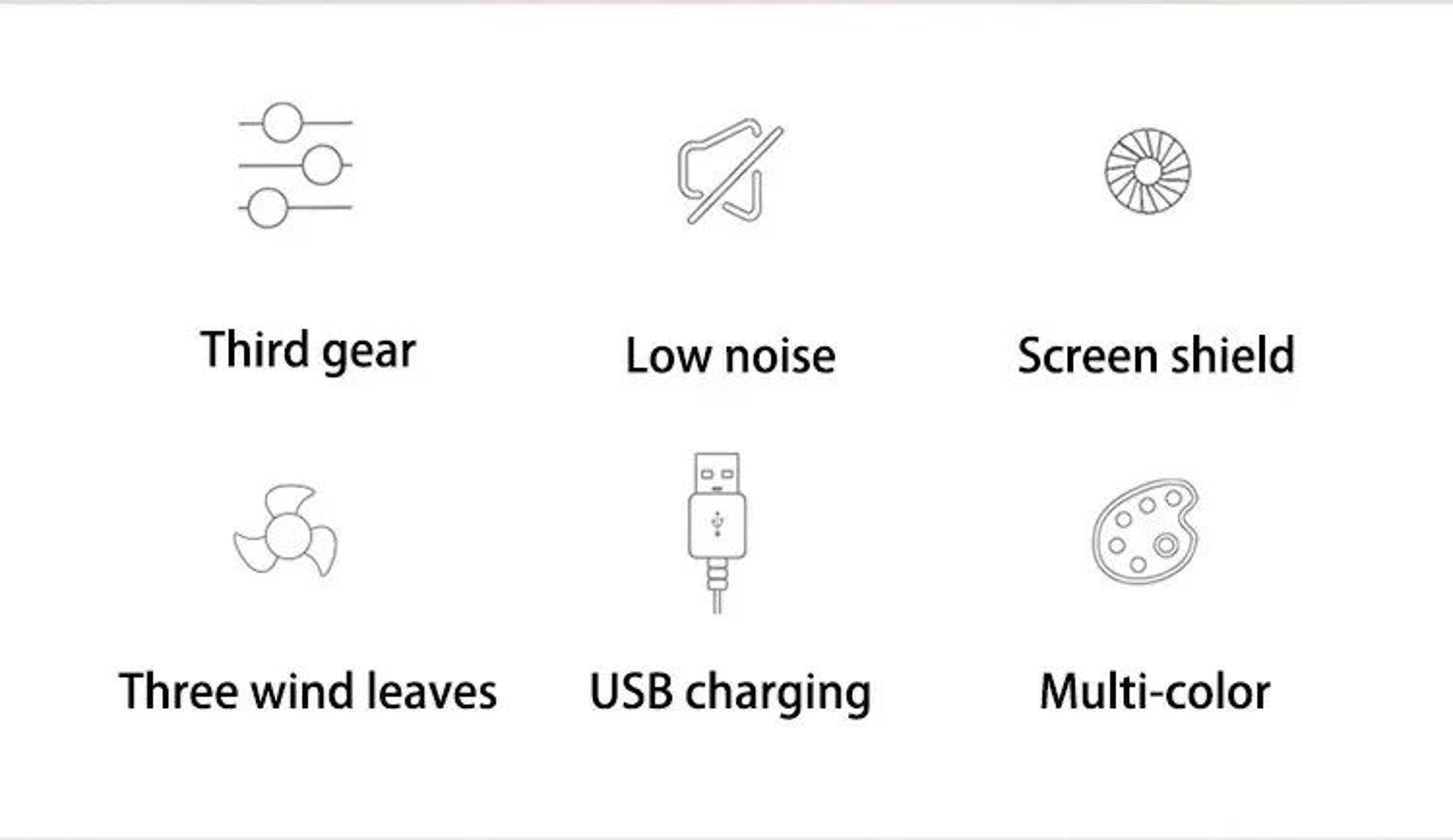 Portable USB Fan  Handheld Mini Fan With 3 Speeds Quiet Rechargeable Desk Fan 10
