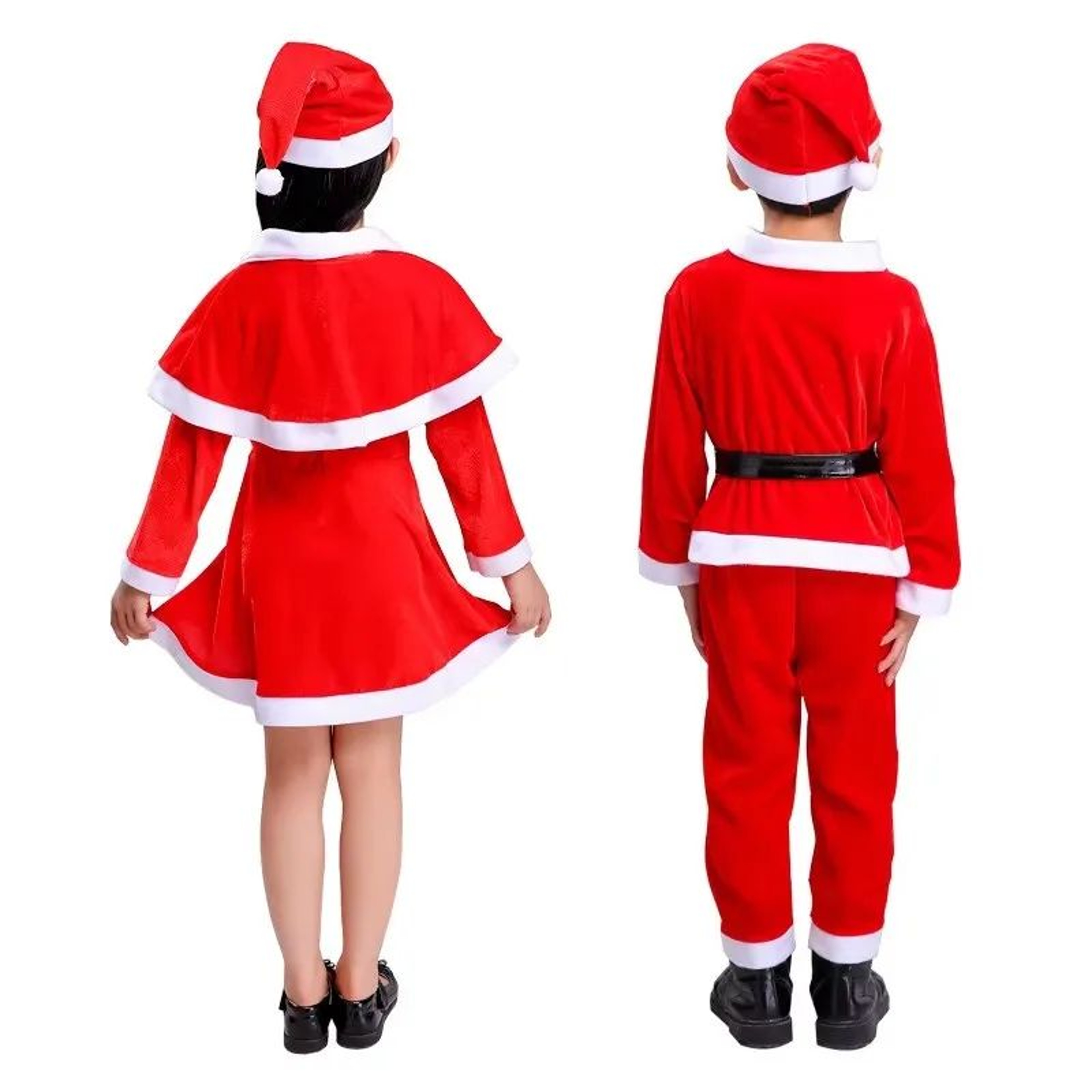 Kids Christmas Santa Costume  Classic Red Holiday RolePlay Outfit For Boys  Girls 3