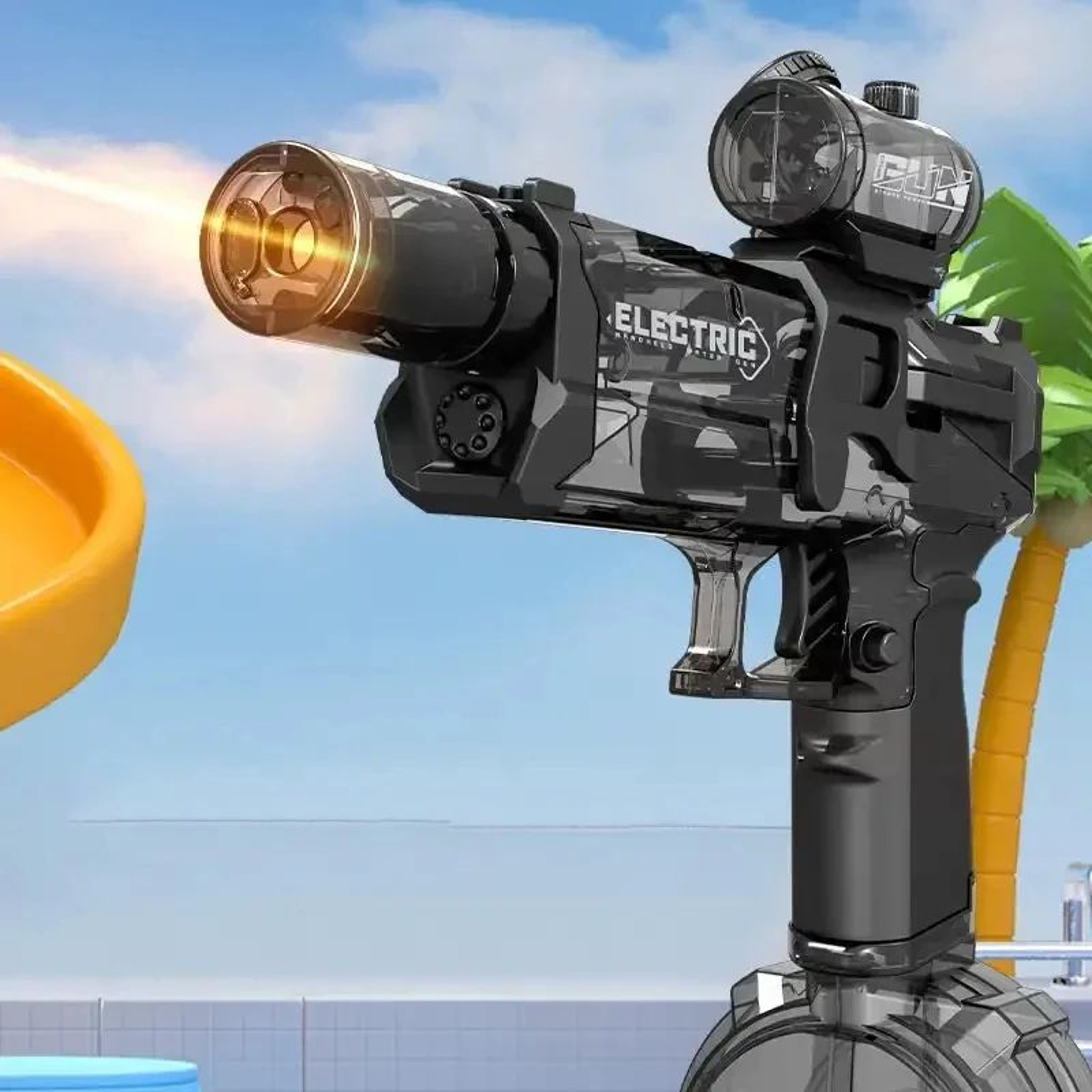 Ice Blast Electric Water Gun  Automatic Continuous Spray HighPressure Water Blaster With LED Lights 3