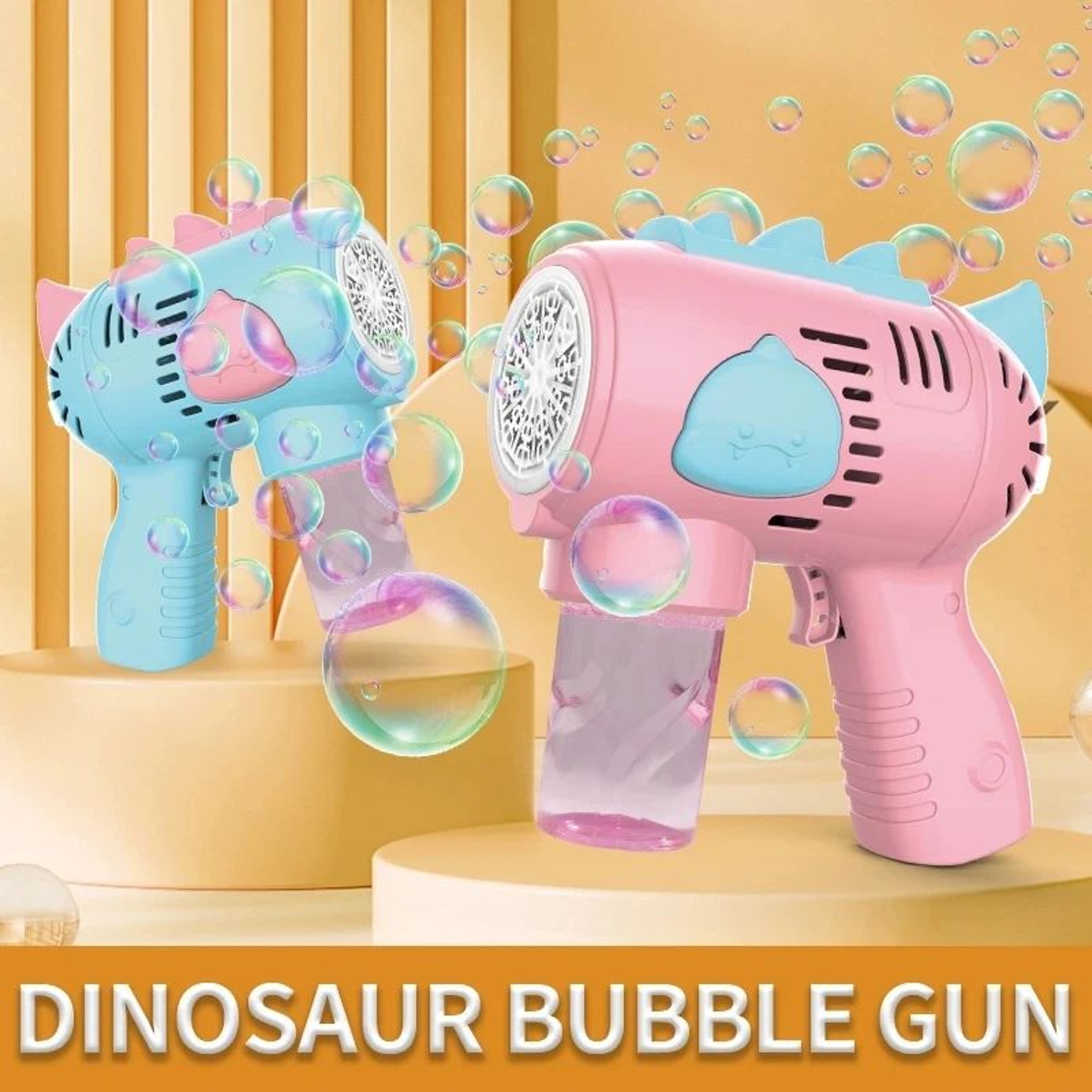 Dinosaur Bubble Gun Automatic Bubble Machine With Lights  Light Up Bubble Blower For Kids Outdoor F 0