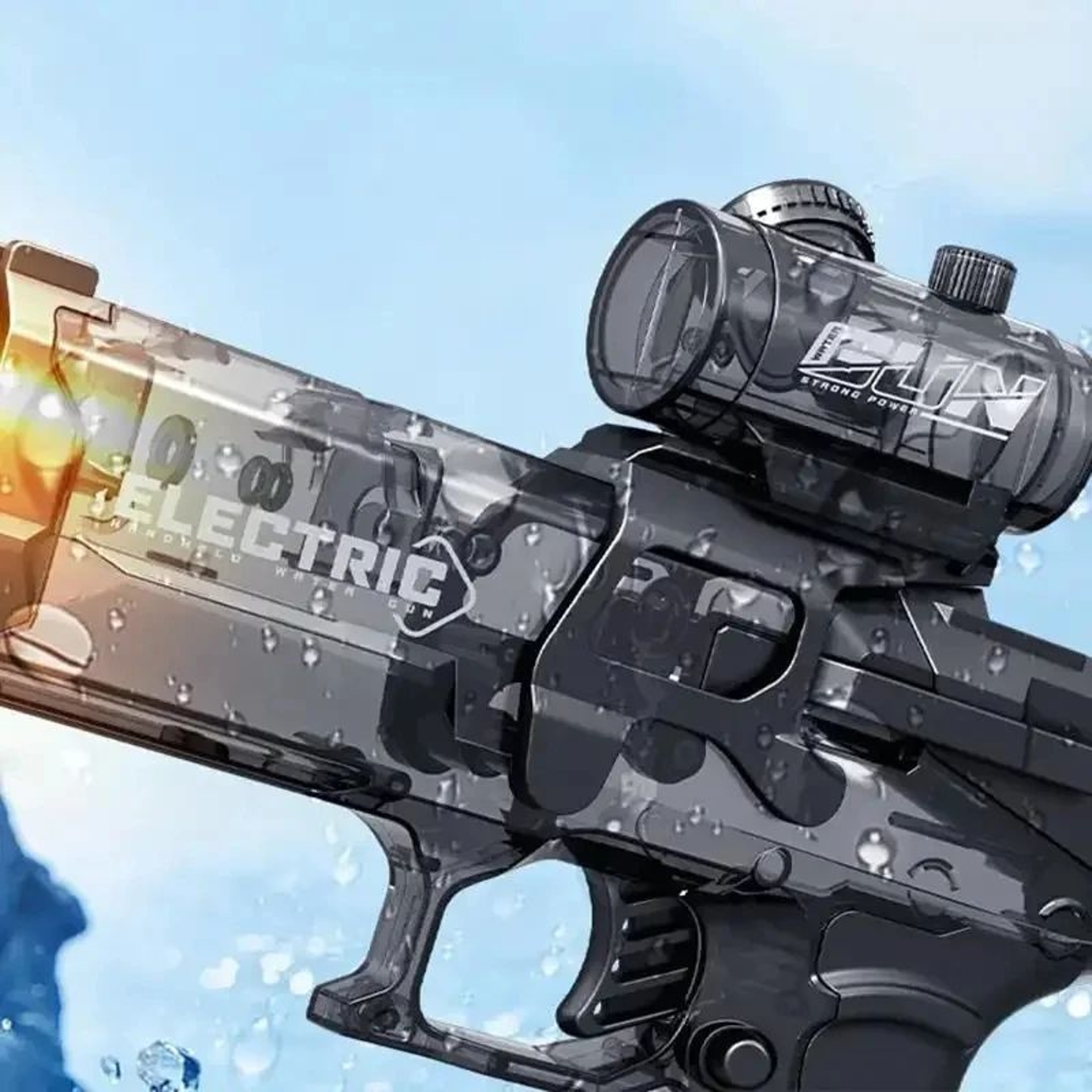 Electric Water Gun With LED Light  Rechargeable Automatic Water Blaster HighPressure Continuous Spr 2