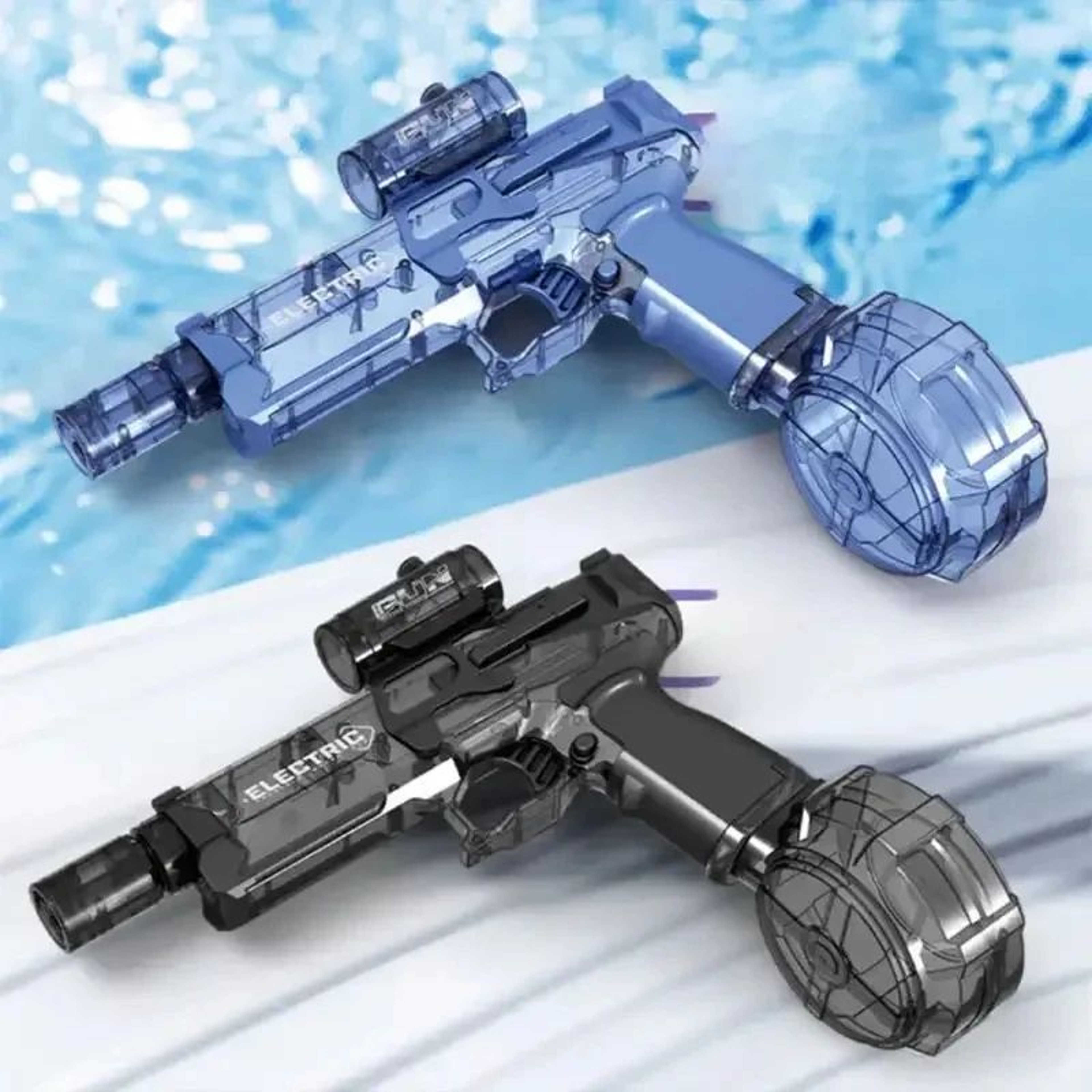 Electric Water Gun With LED Light  Rechargeable Automatic Water Blaster HighPressure Continuous Spr 4