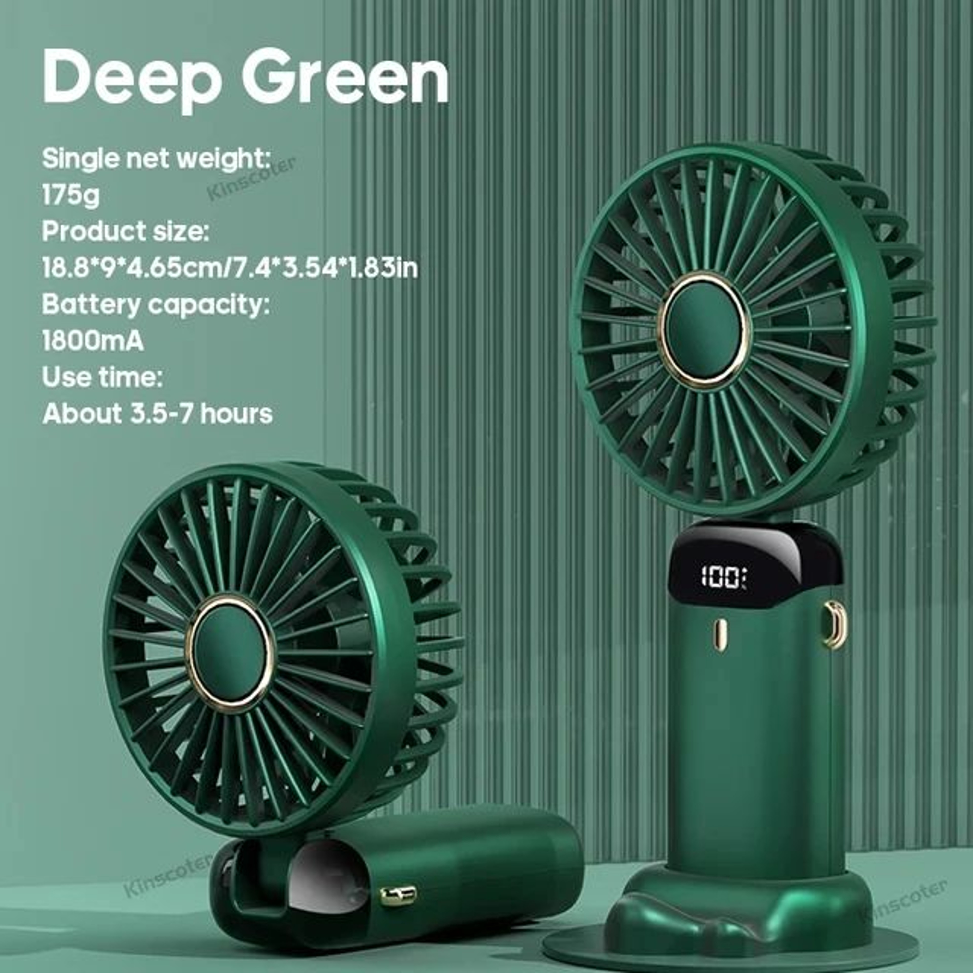 Foldable Handheld Fan With Phone Stand  Display 5Speed USB Rechargeable Mini Fan For Travel  Daily  8