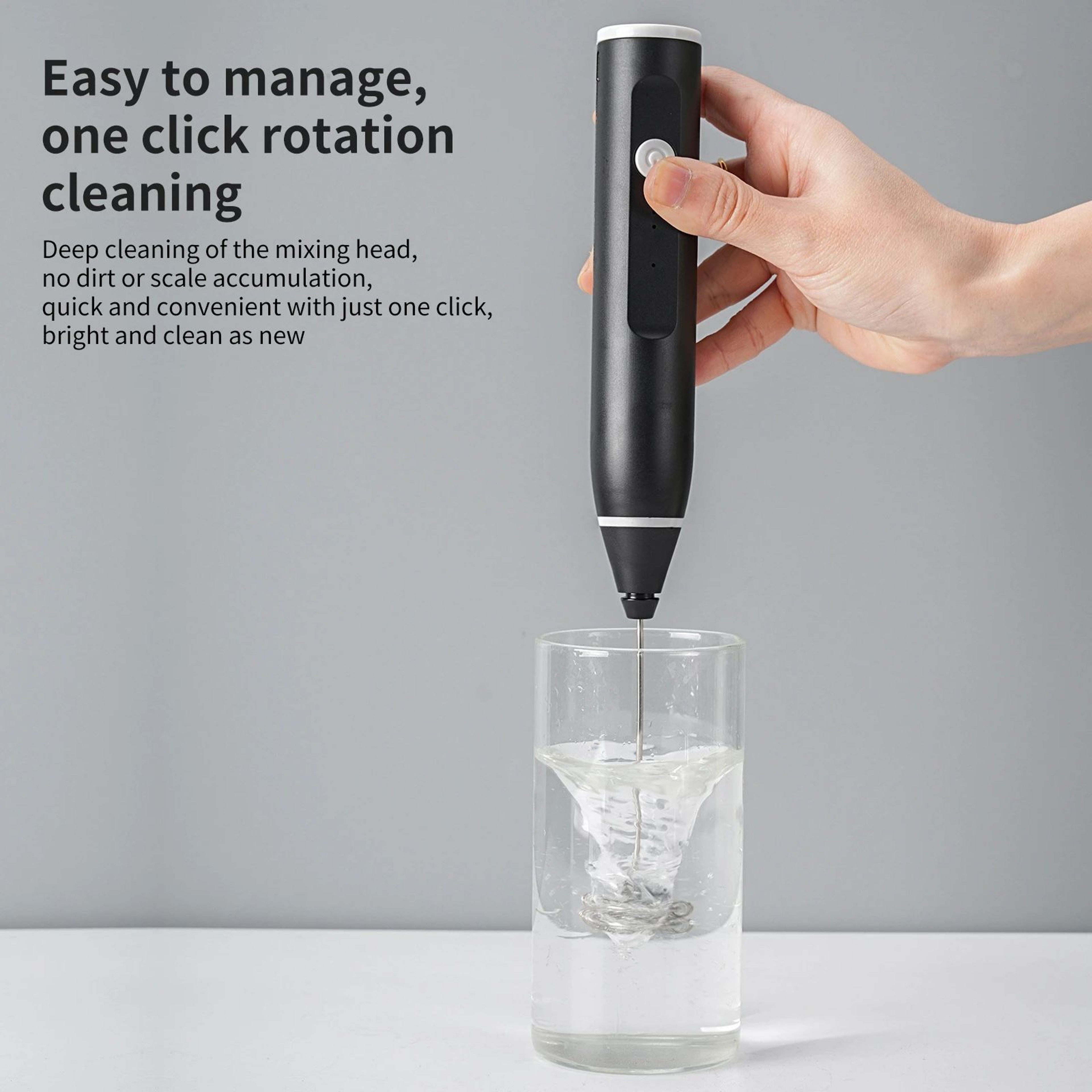 Rechargeable Handheld Milk Frother Wand  3Speed Electric Frother Wand For Latte Foam  Drinks 1