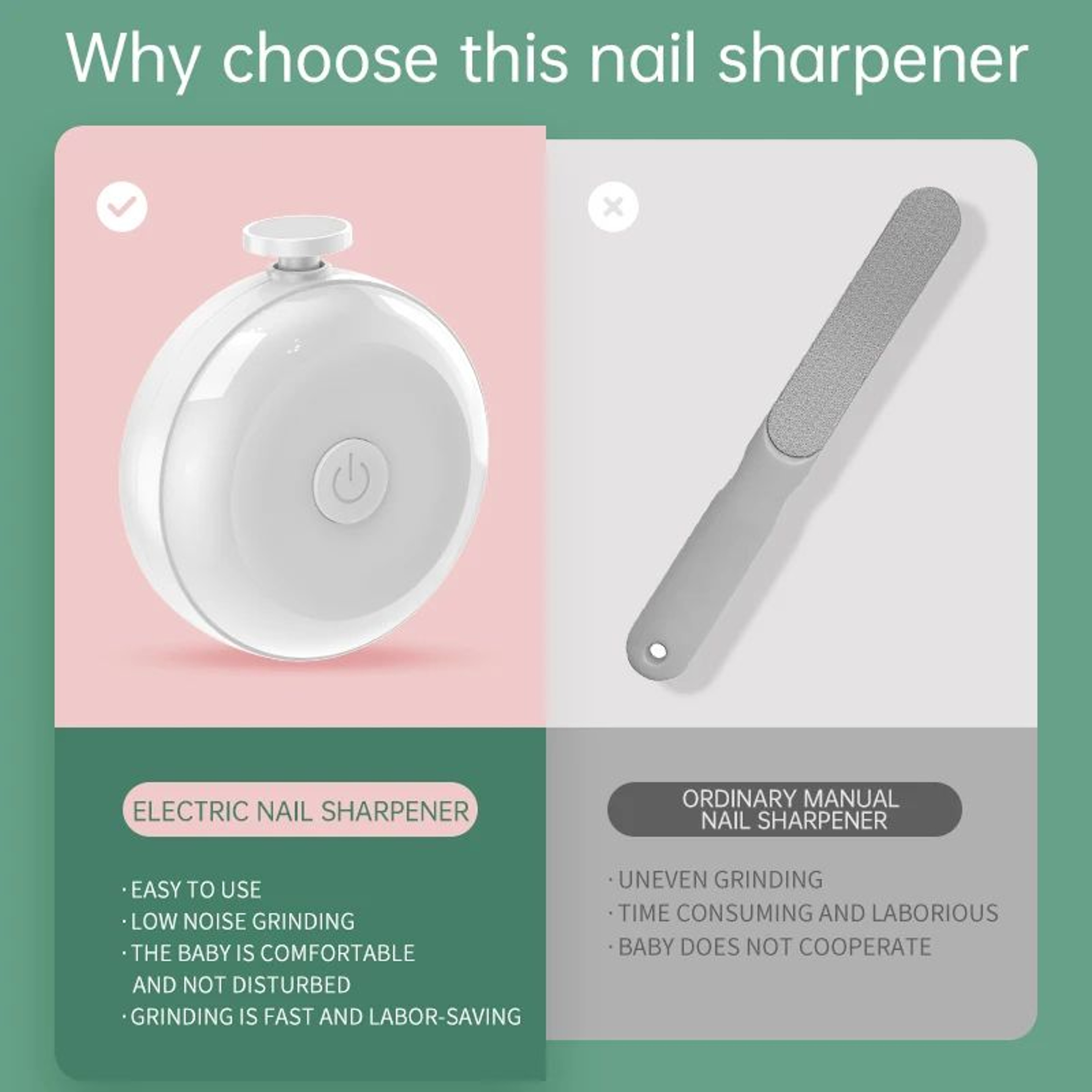 Gentle Electric Baby Nail Trimmer Kit  Safe Baby Nail File  Newborn Nail Clippers With Replacement  5