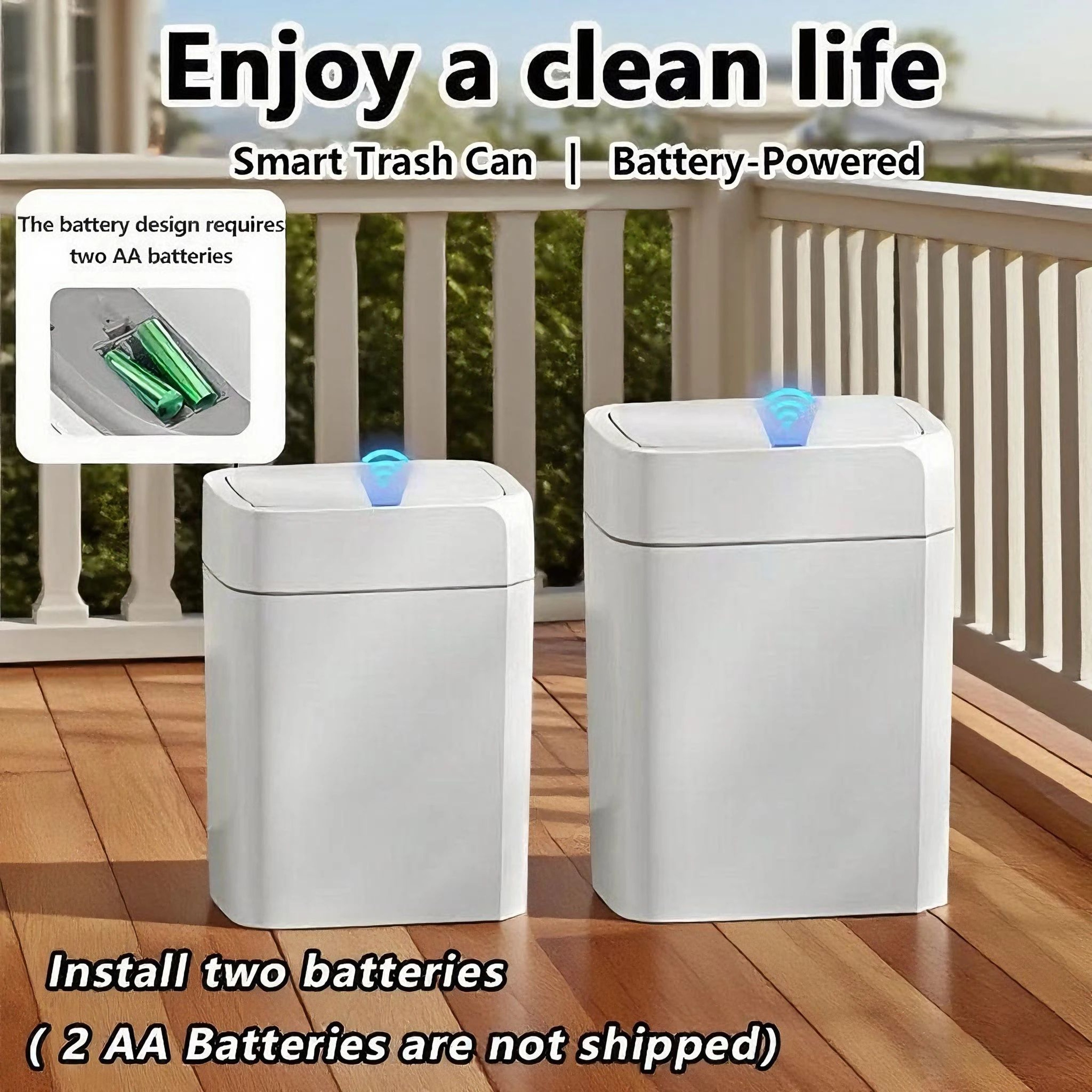 Touchless Motion Sensor Trash Can With Quiet SoftClose Lid  Smart Automatic Trash Can For Kitchen B 0