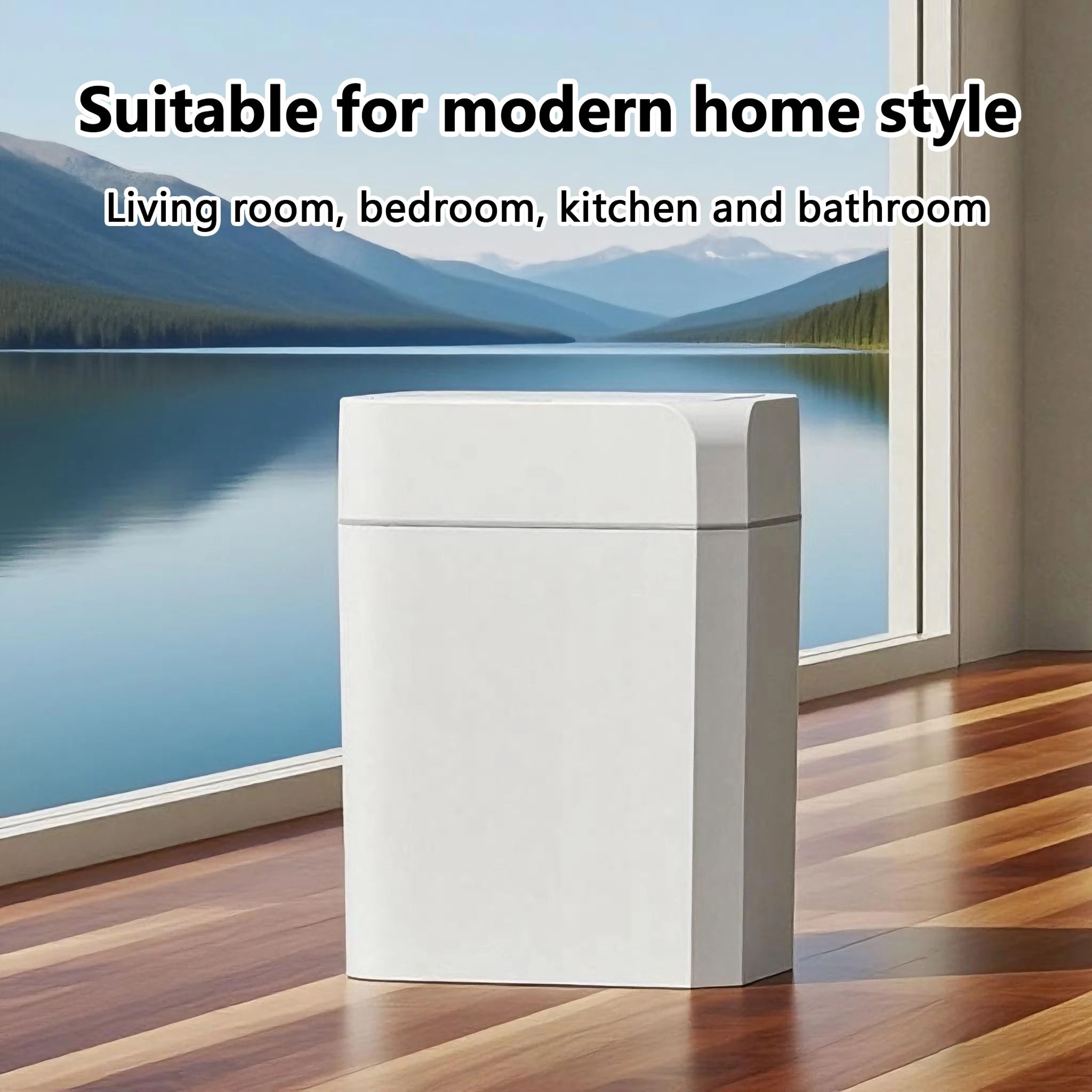 Touchless Motion Sensor Trash Can With Quiet SoftClose Lid  Smart Automatic Trash Can For Kitchen B 5