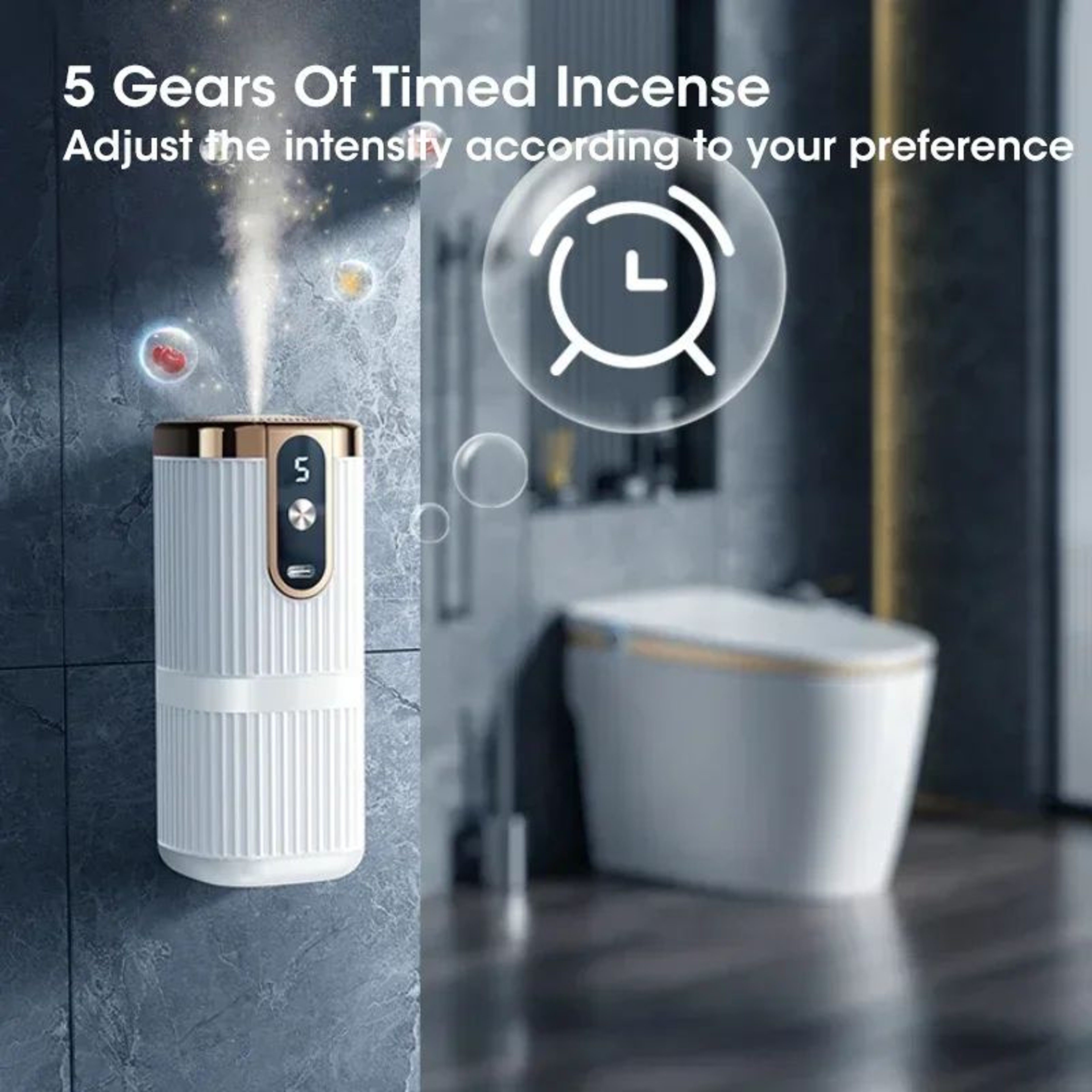 Rechargeable Portable Essential Oil Diffuser 5Level Mist Cordless Aromatherapy Humidifier For Home  5
