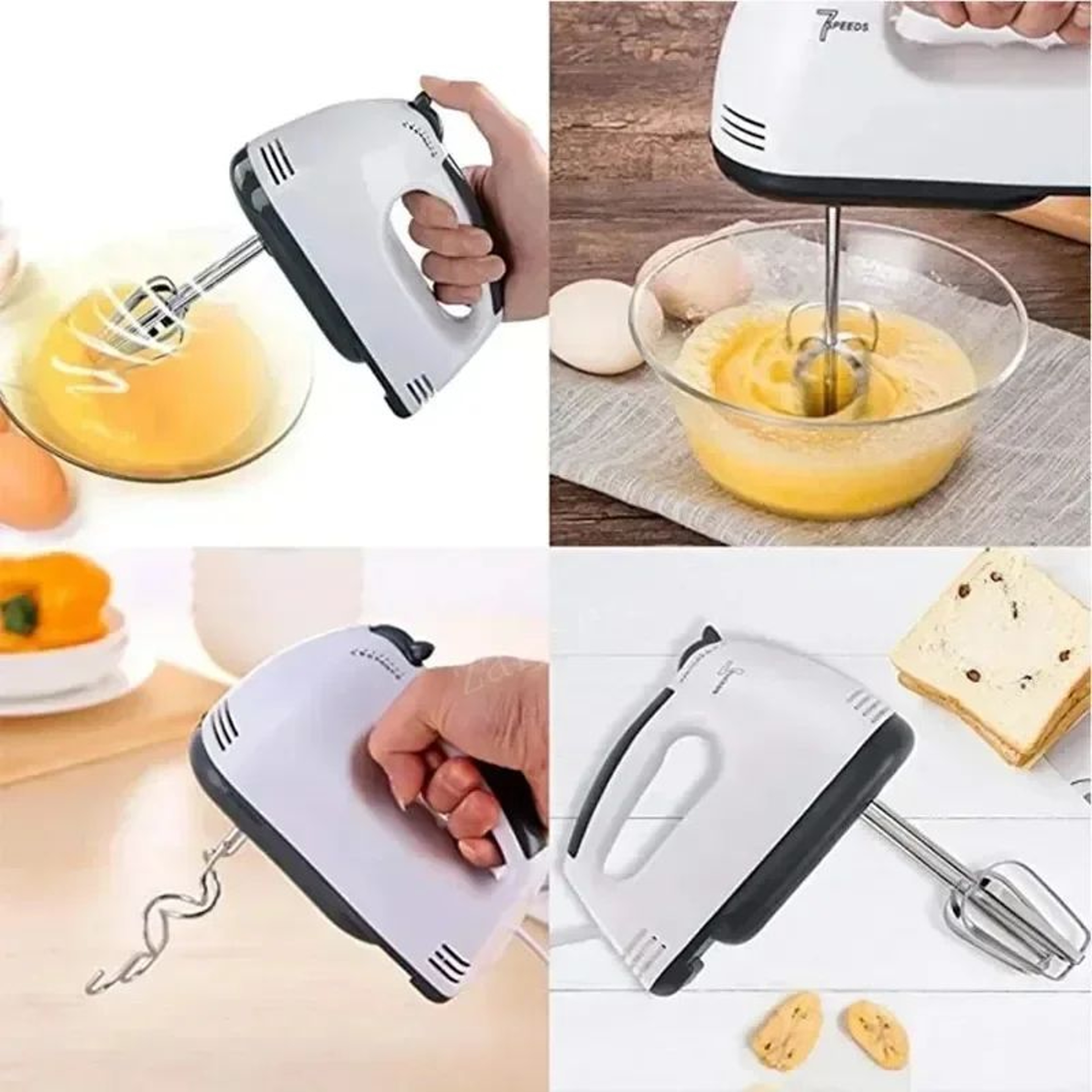 7Speed Handheld Electric Mixer For Eggs Cream  Baking  Compact Mini Kitchen Mixer 5