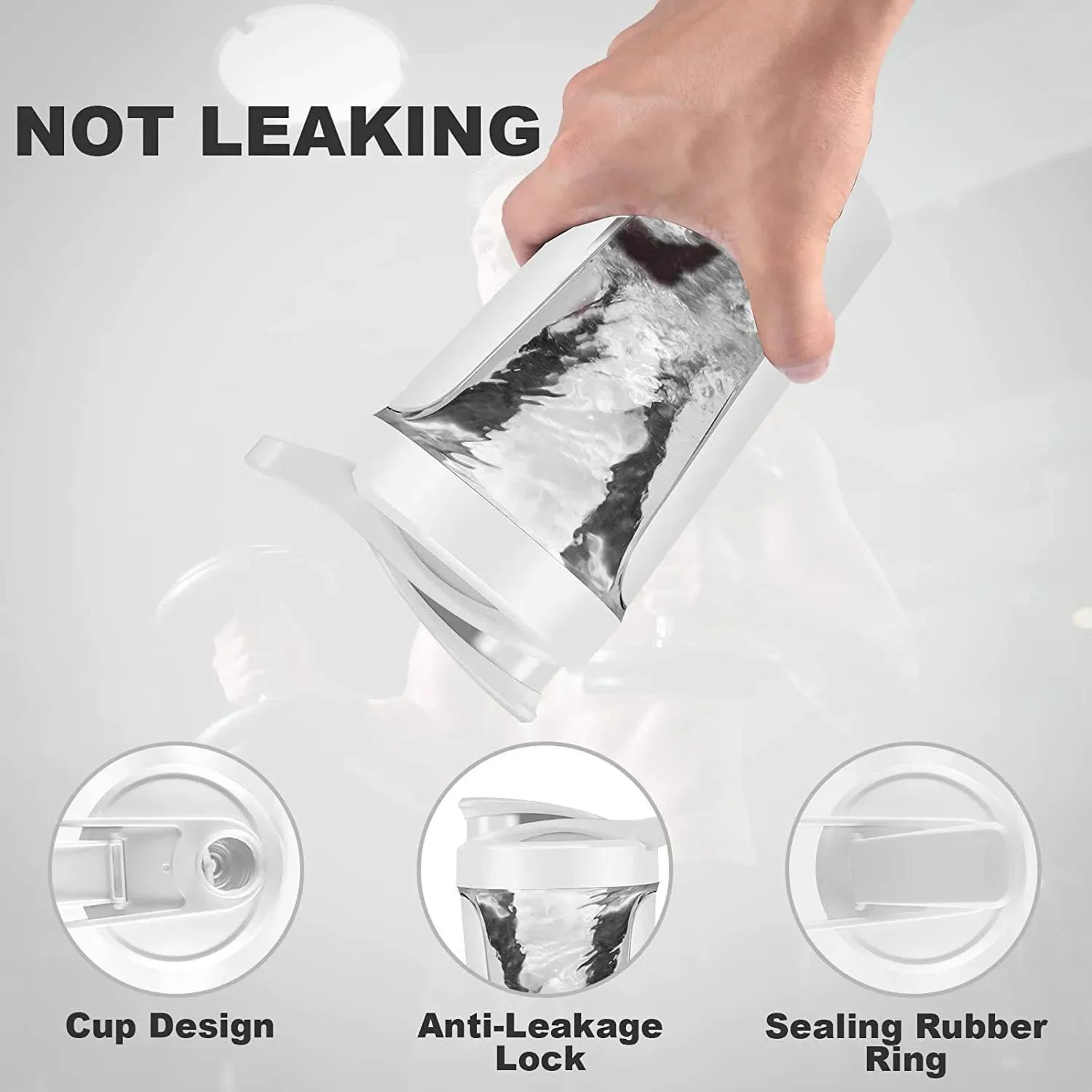 450ml Electric Shaker Bottle  USB Rechargeable Portable Protein Mixing Cup For Smooth Shakes Anywhe 3