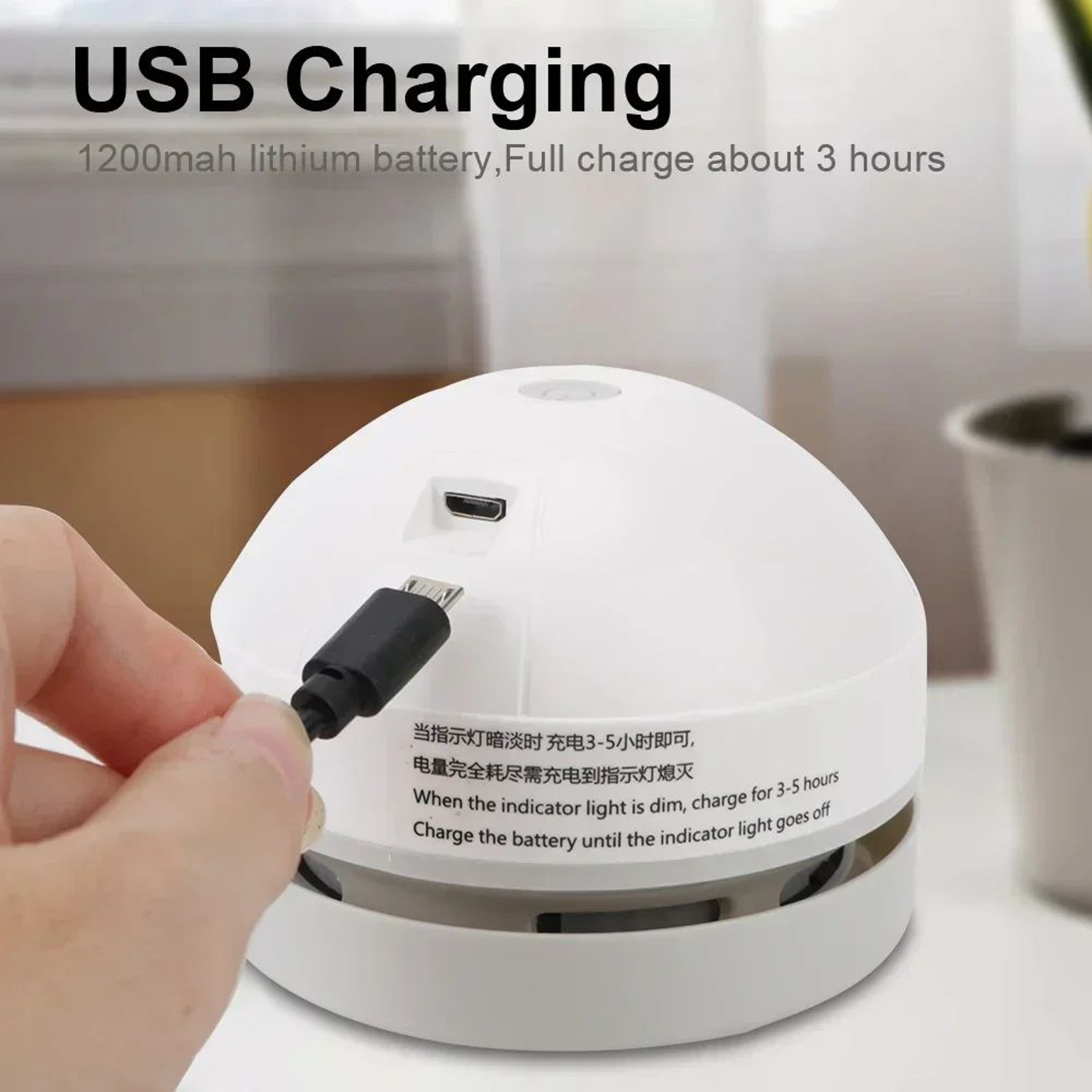 USB Rechargeable Mini Desktop Vacuum Cleaner  Cordless Keyboard Vacuum For Desk Car  Home Quick Cle 5