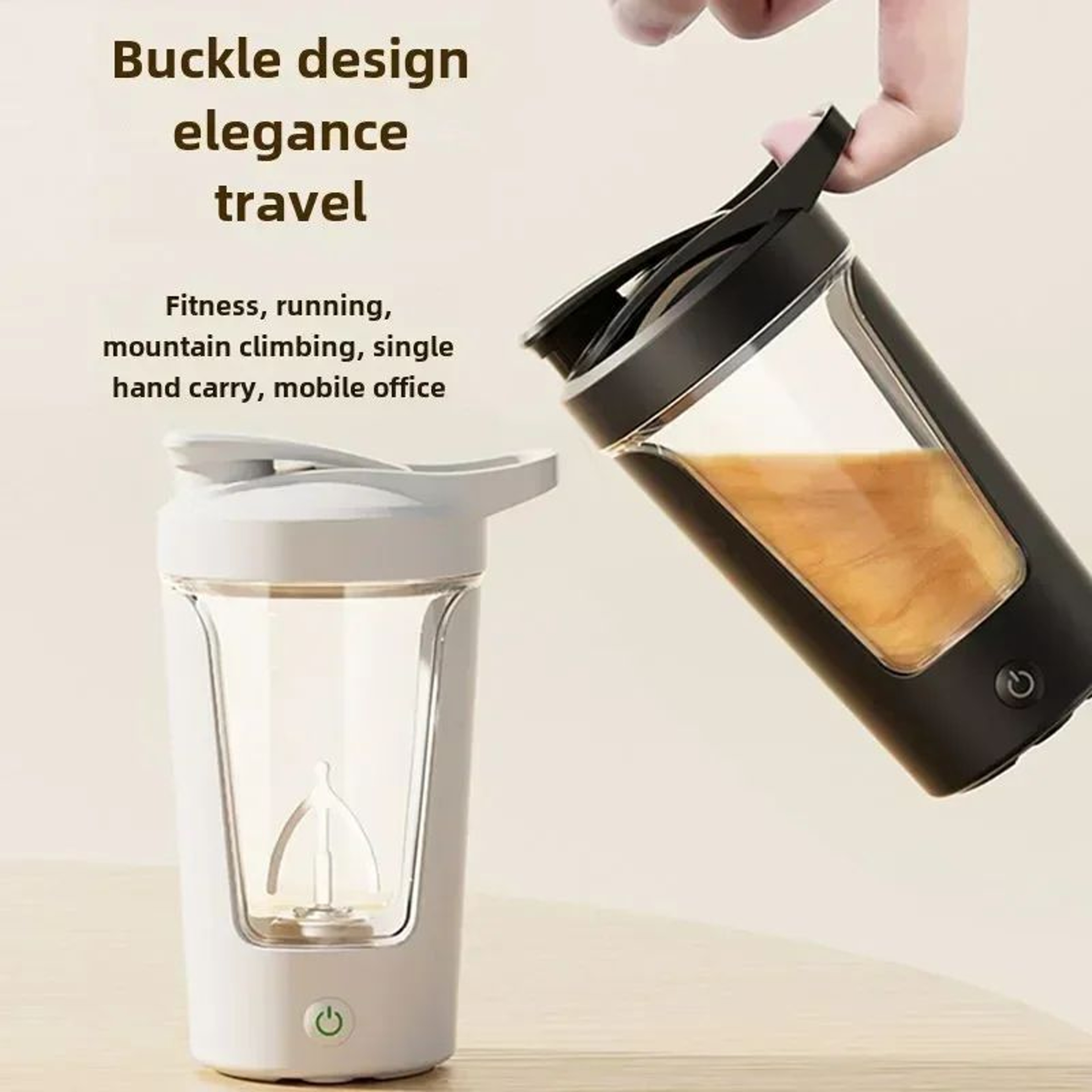 VortexBlend Portable Blender Cup  USB Rechargeable Protein Shaker  Electric Vortex Mixer Bottle 0