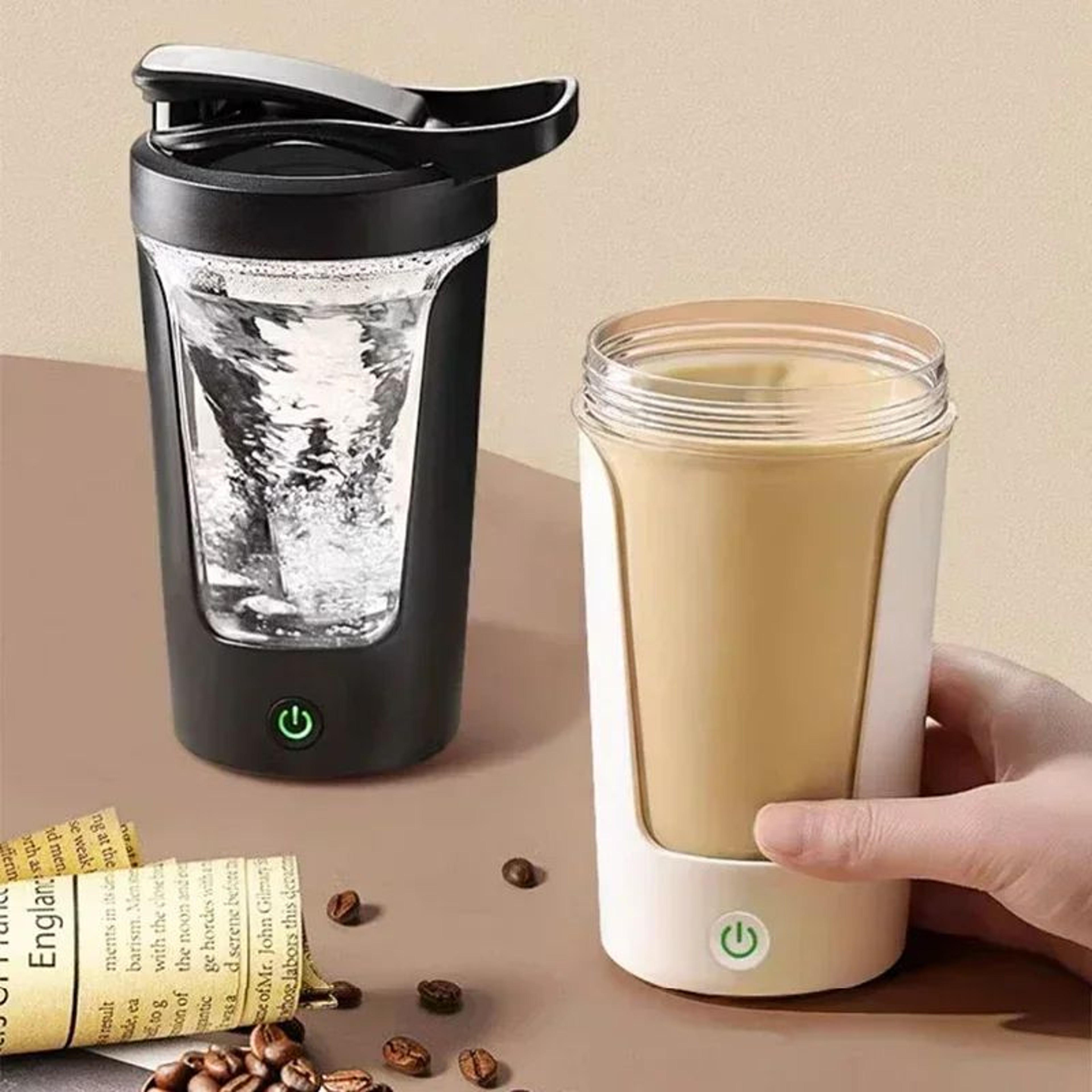 VortexBlend Portable Blender Cup  USB Rechargeable Protein Shaker  Electric Vortex Mixer Bottle 1