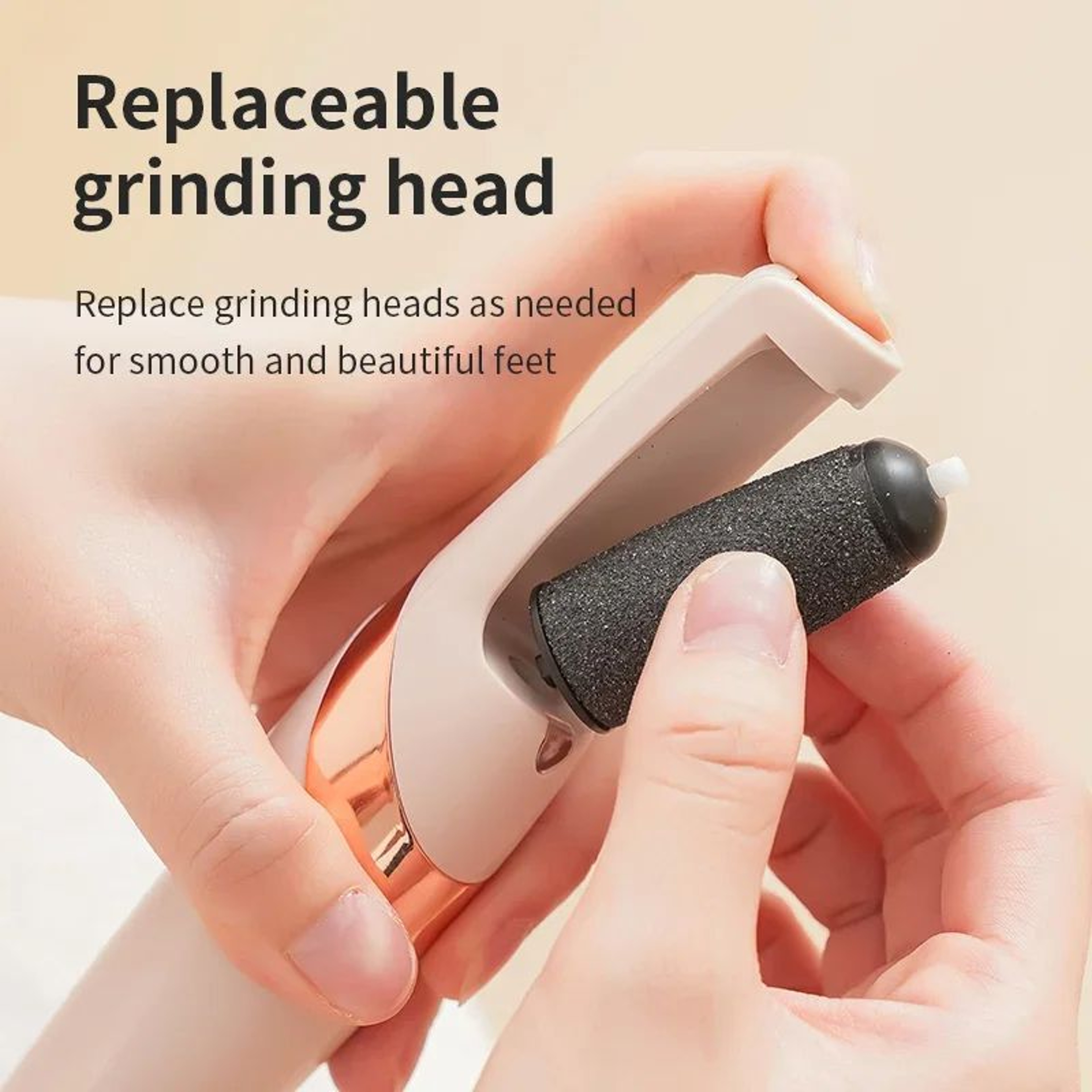 USB Rechargeable Electric Foot Scrubber  Portable Pedicure Tool With Dual Grinding Heads For Smooth 1