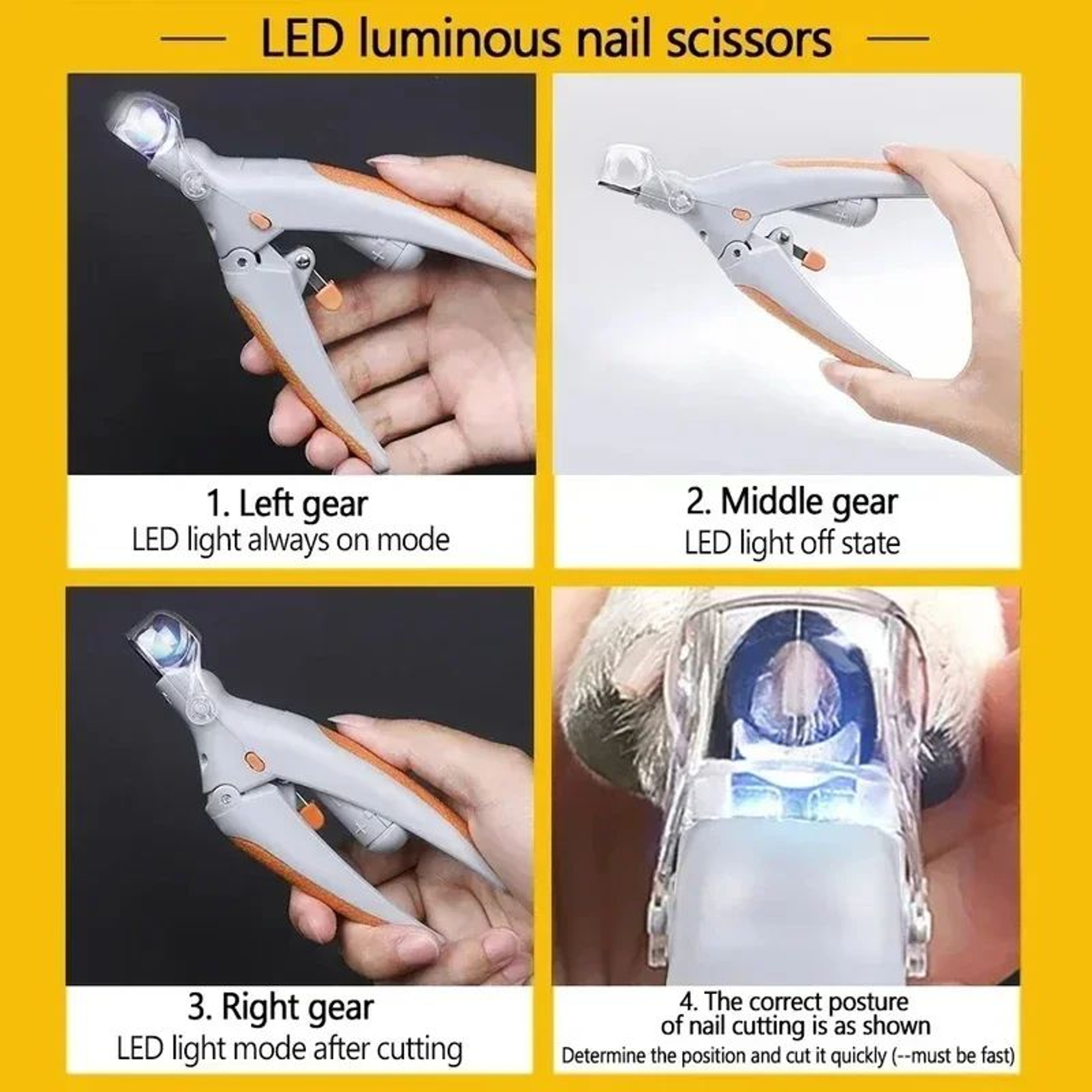 LED Pet Nail Clipper With Safety Guard  QuickSafe Dog  Cat Nail Trimmer For StressFree Grooming 5