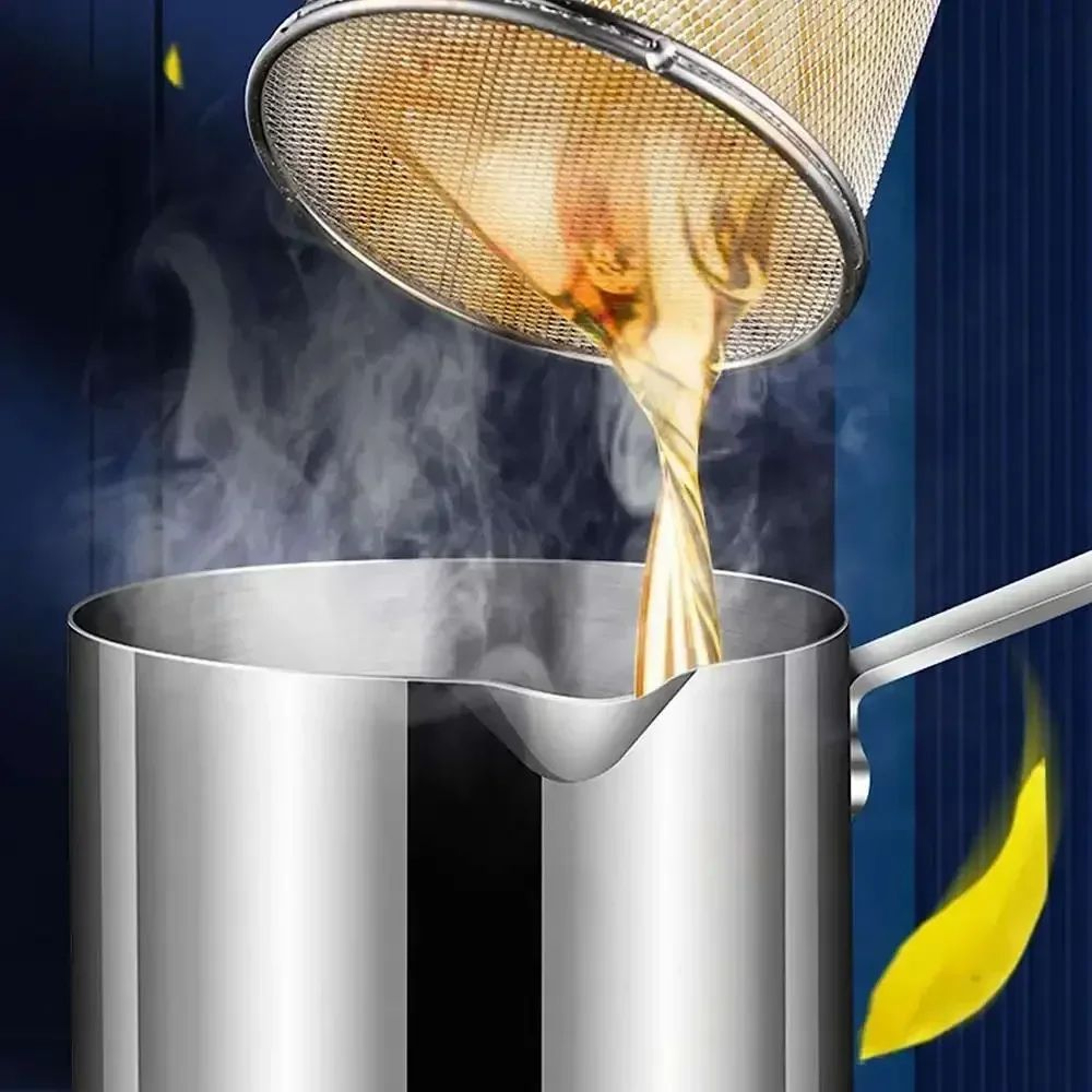 Stainless Steel Deep Fryer With Basket  Countertop Tempura  Chicken Frying Pot With CoolTouch Handl 4