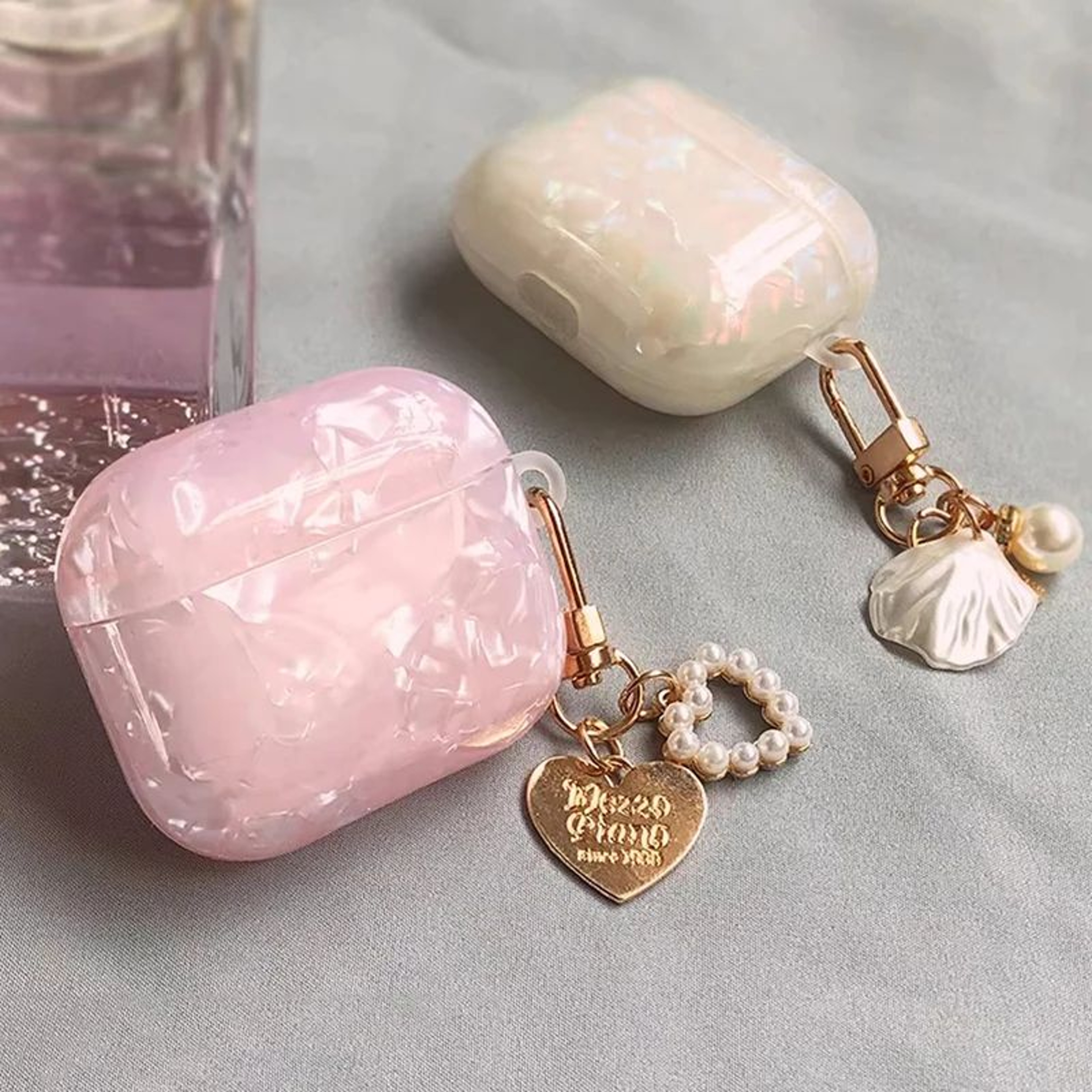 Pearl Shell AirPods Case With Keychain  Luxury Protective Cover For AirPods 1234  Pro 0