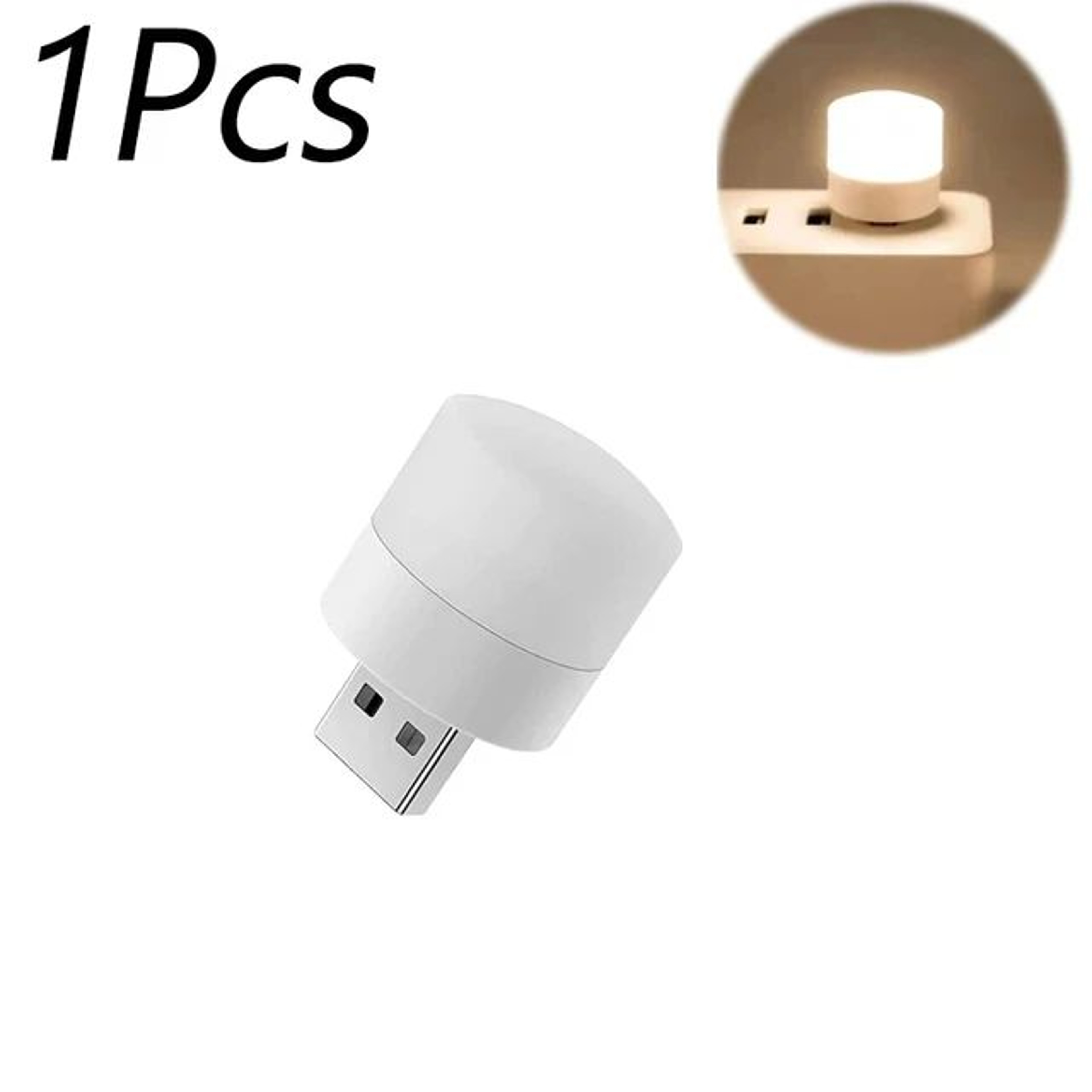 Mini USB Night Light Warm White LED PlugIn Reading Light For Laptop Power Bank  Charger 6
