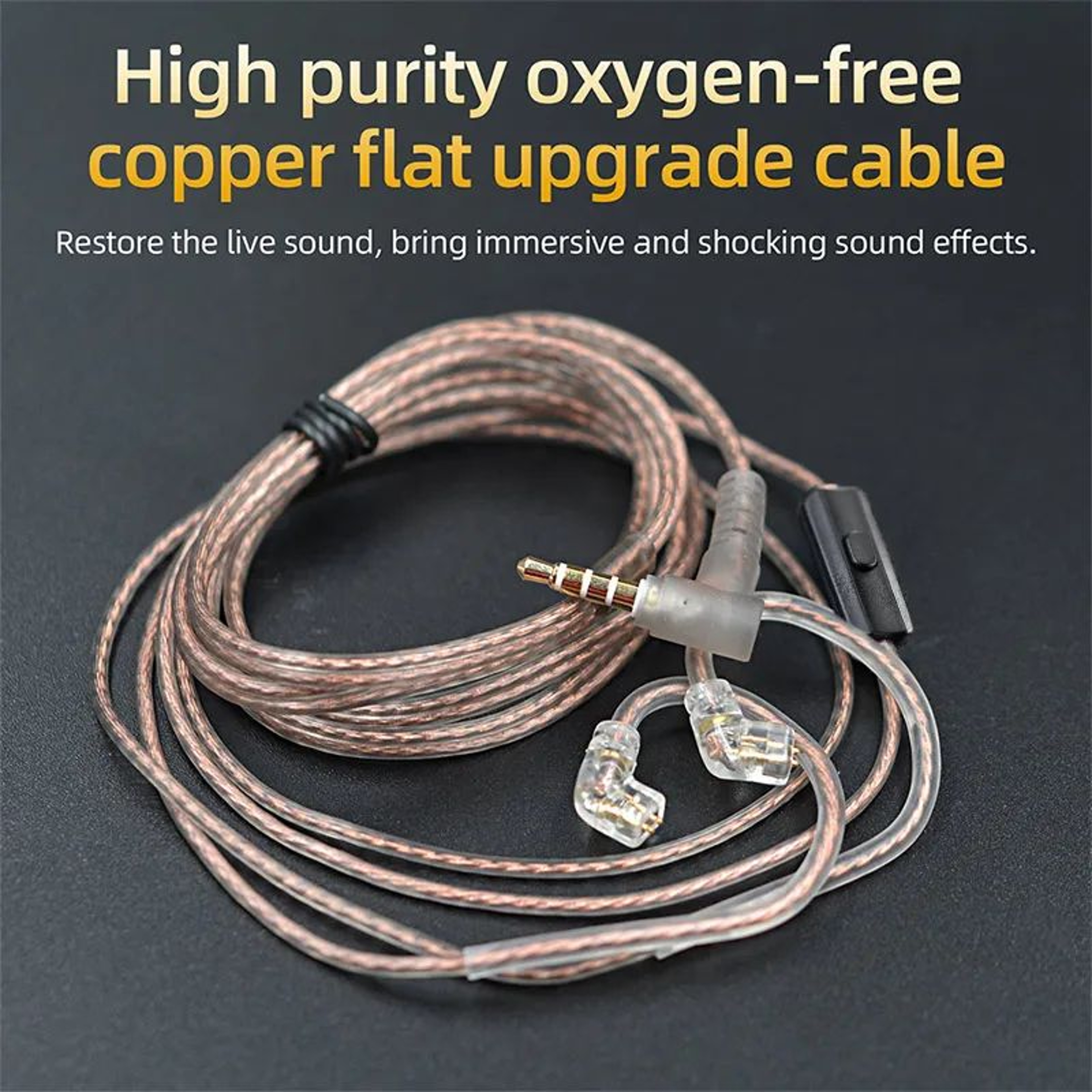 KZ 784Core Mixed Copper Upgrade Cable  075mm 2Pin IEM Replacement Wire For Clearer Richer Sound 0