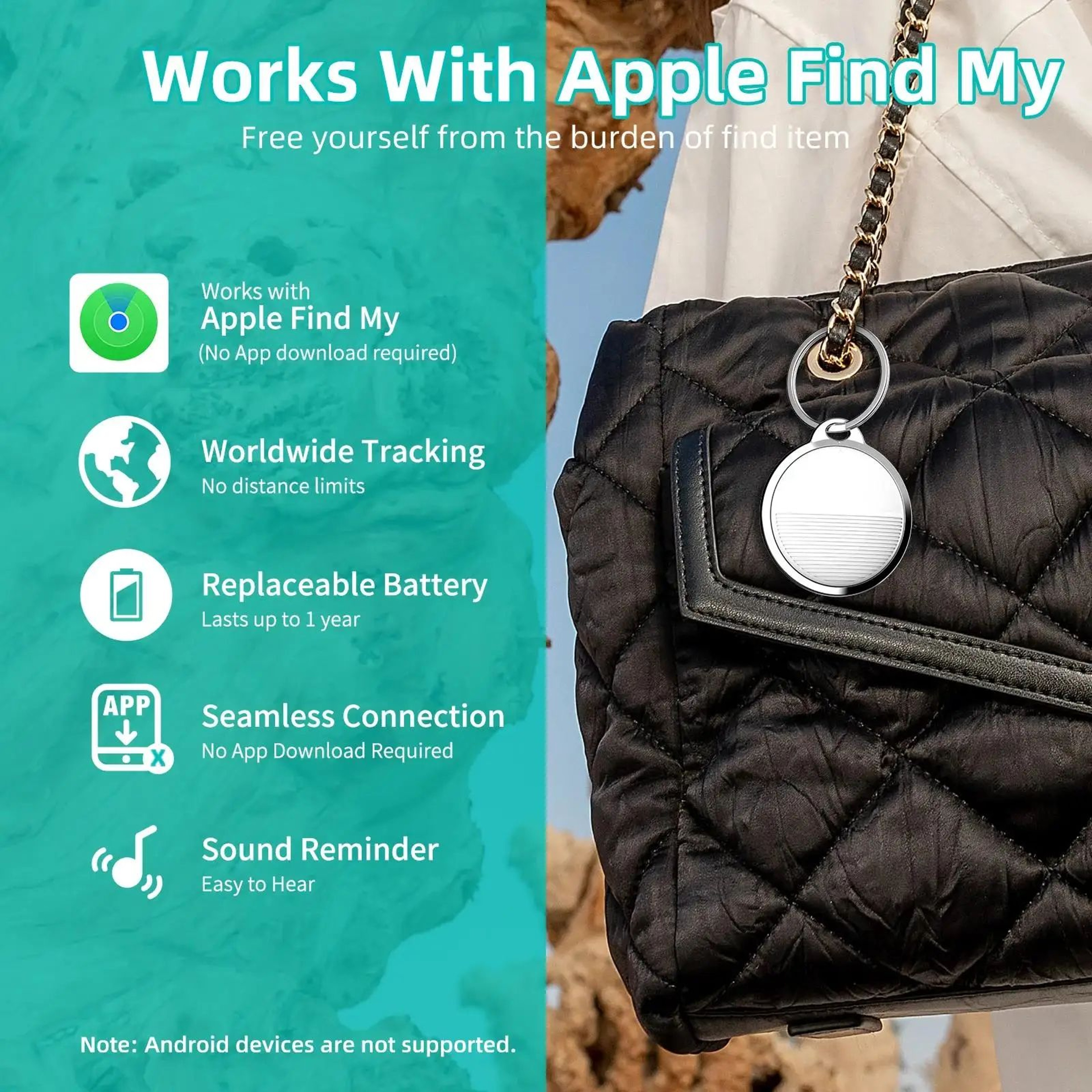 Find My Smart Bluetooth Tracker Tag  AntiLost Key Finder  Luggage Tracker For Keys Pets Bags 0