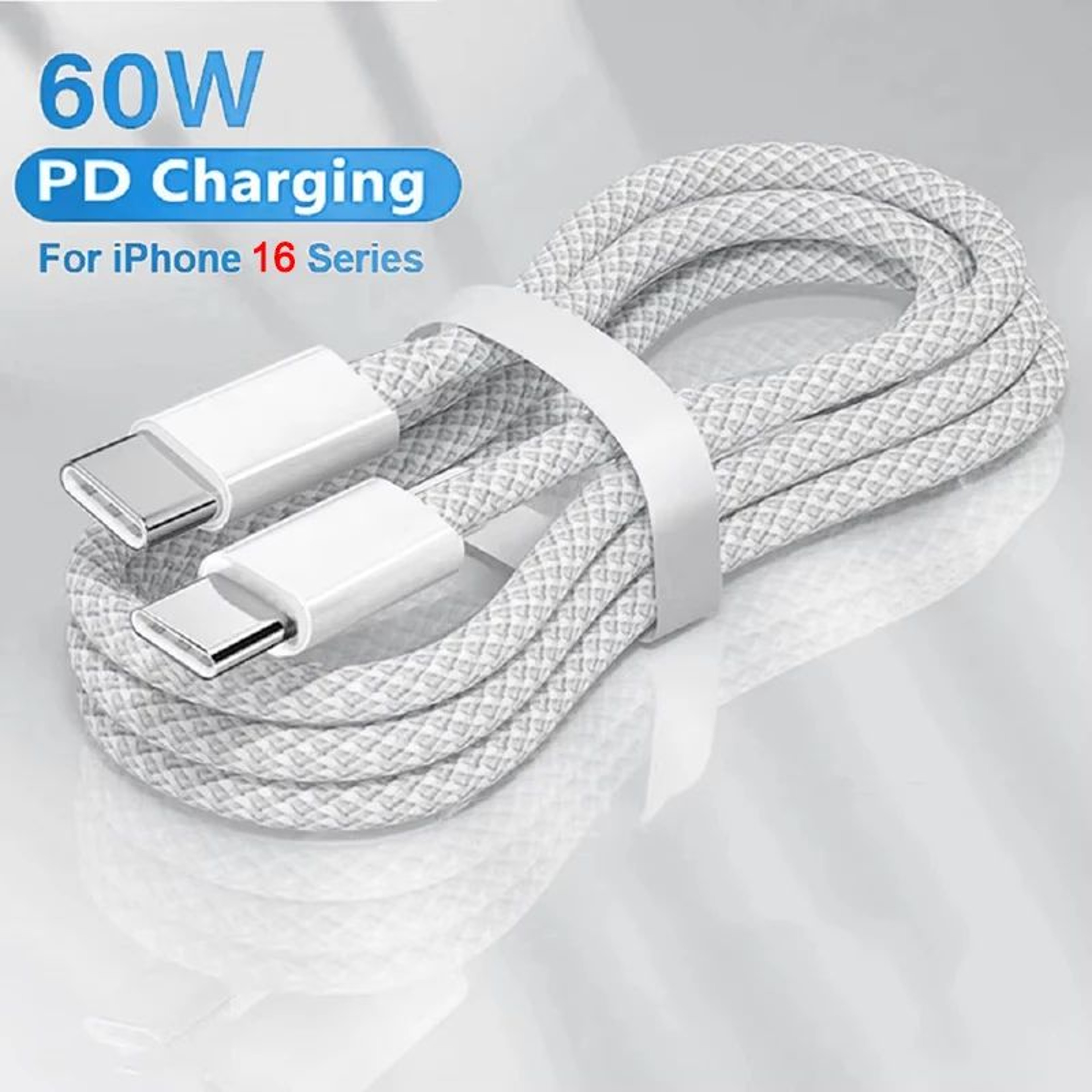 60W PD USBC To USBC Fast Charging Cable For IPhone 1615 Pro Max  More 0