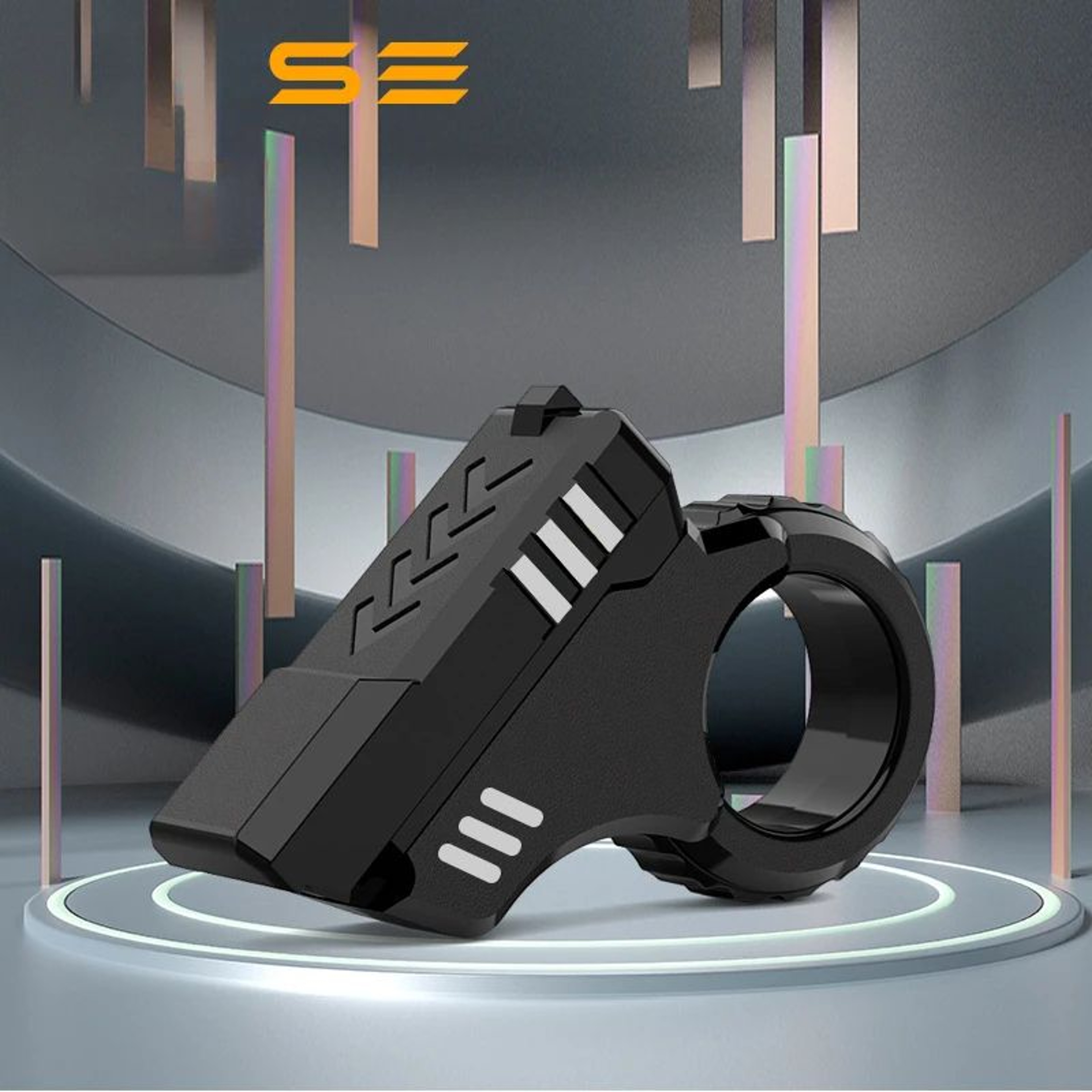 3D Printed Rotary Finger Slider Fidget Toy  Textured Ratchet Stress Relief Desk Fidget 0