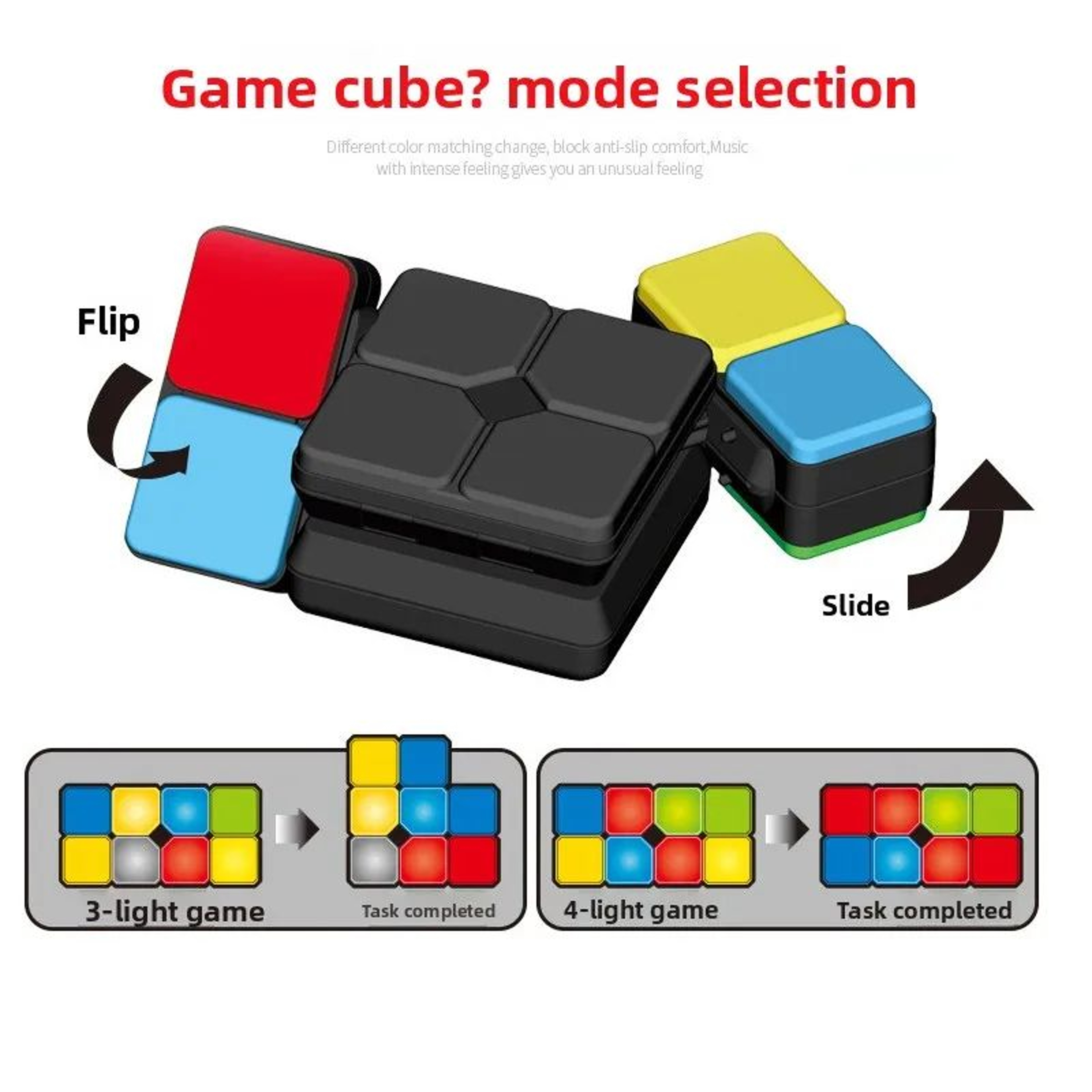 FlipSlide Smart Handheld Puzzle Game  Electronic Handheld Game And Light Up Fidget Toy With 4 Modes 3